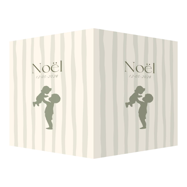 Silhouet grote broer met baby