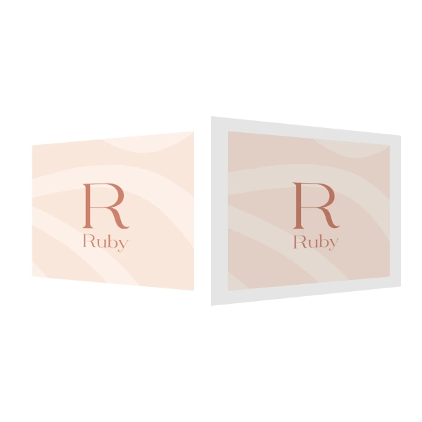 Initiaal R met Ruby