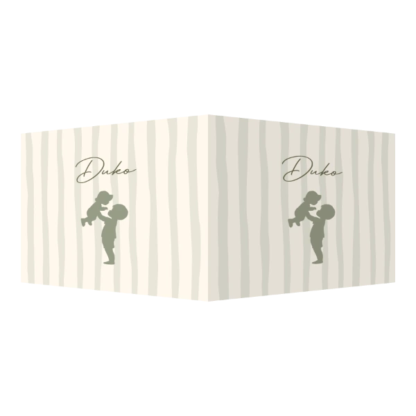 Silhouet grote broer met baby