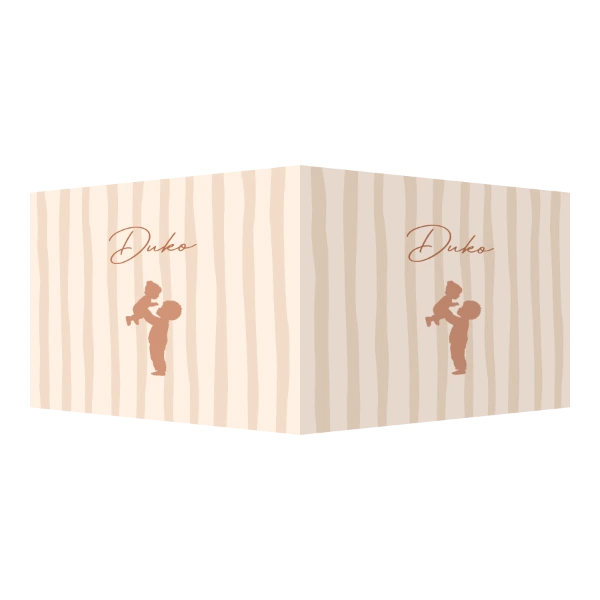Silhouet grote broer met baby