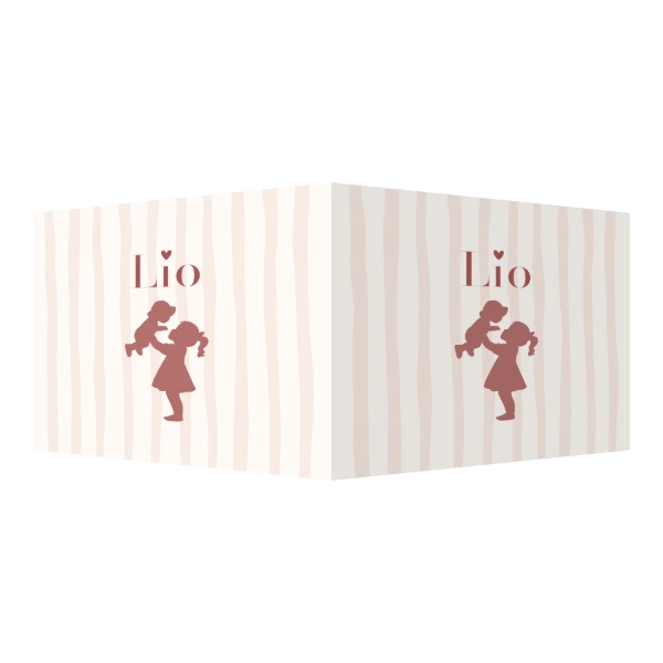 Silhouet grote zus met baby
