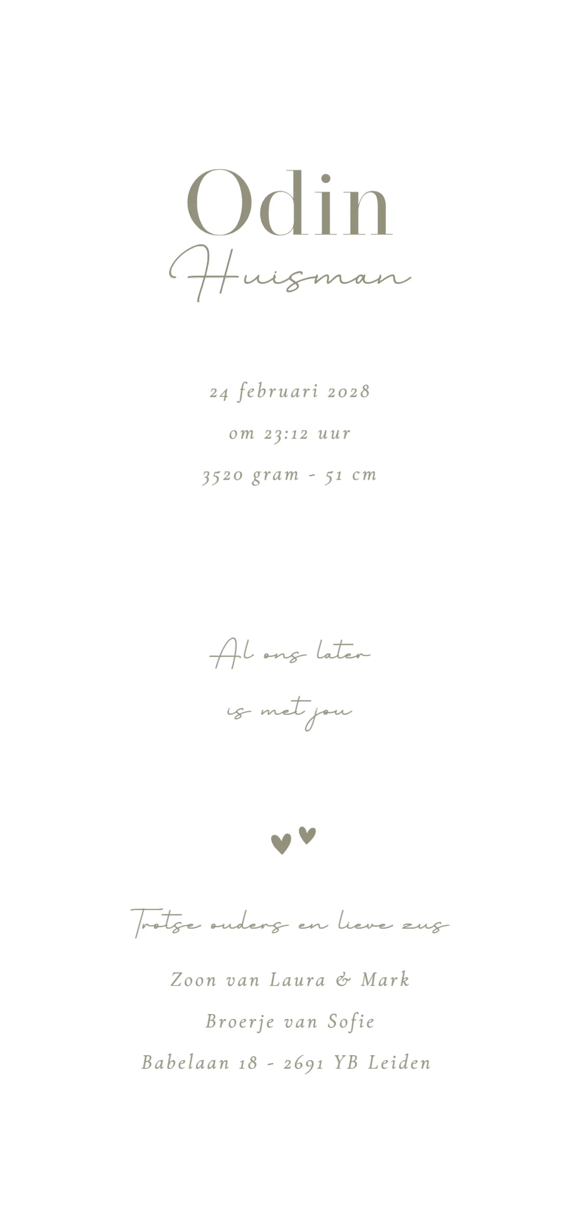 Zusje met baby - Terug