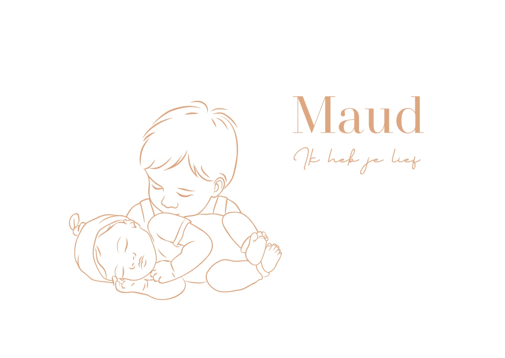 Broertje met slapende baby