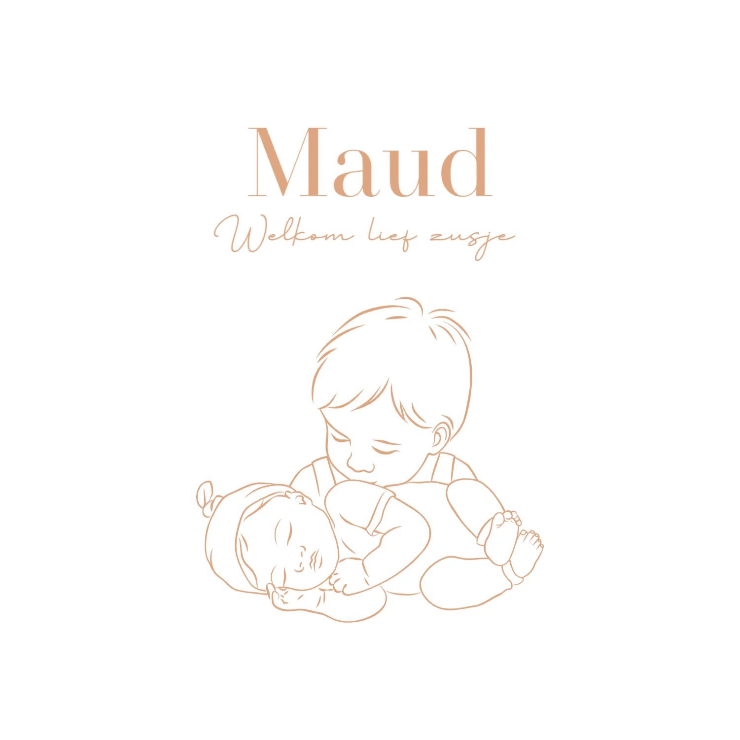 Broertje met slapende baby