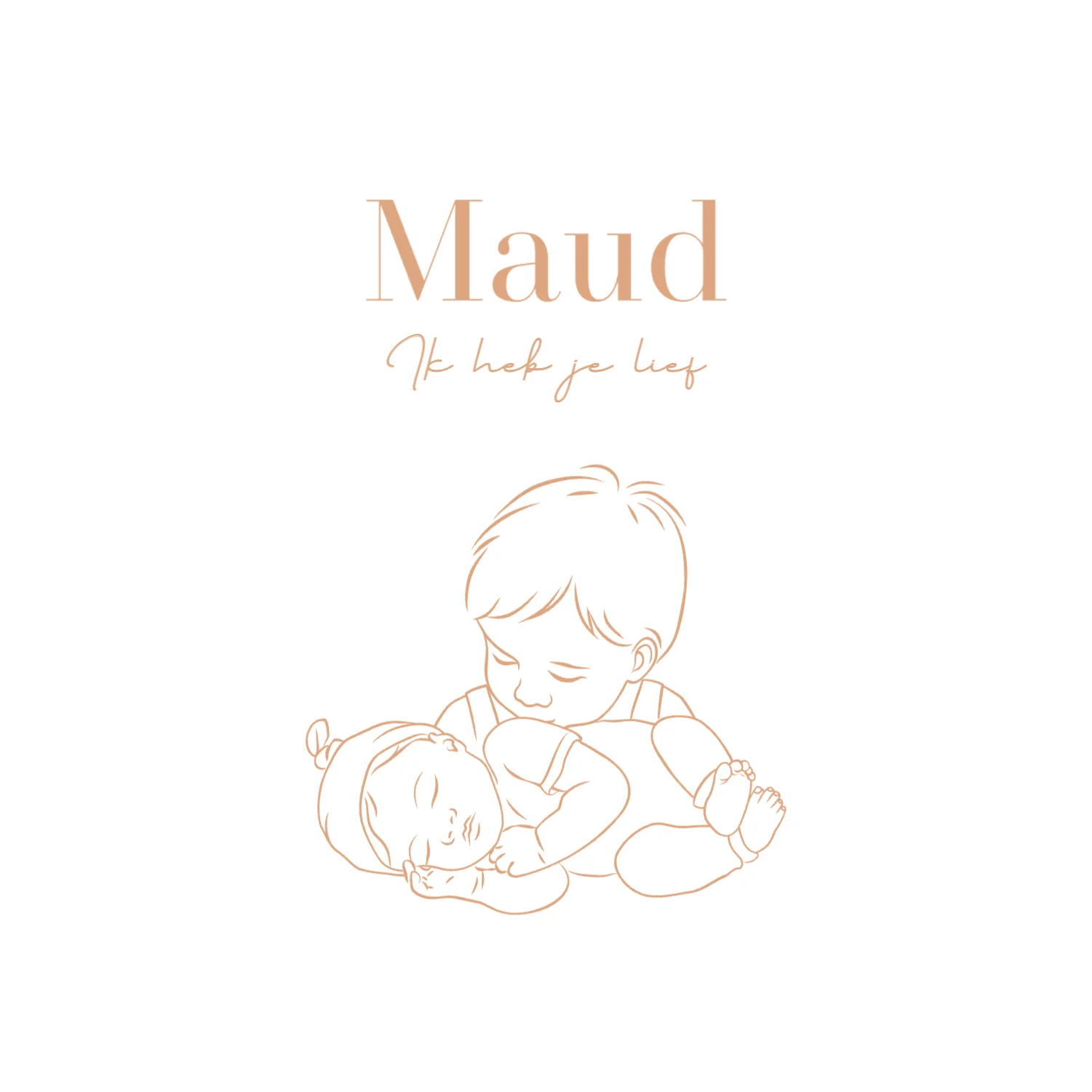 Broertje met slapende baby