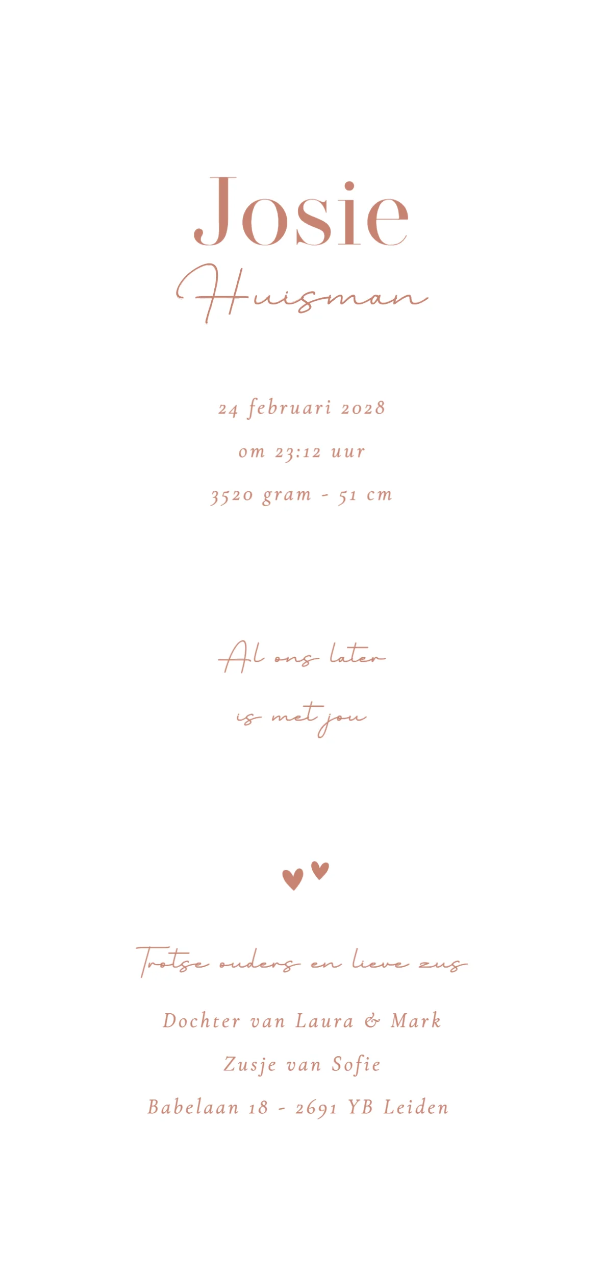 Zusje met baby - Terug