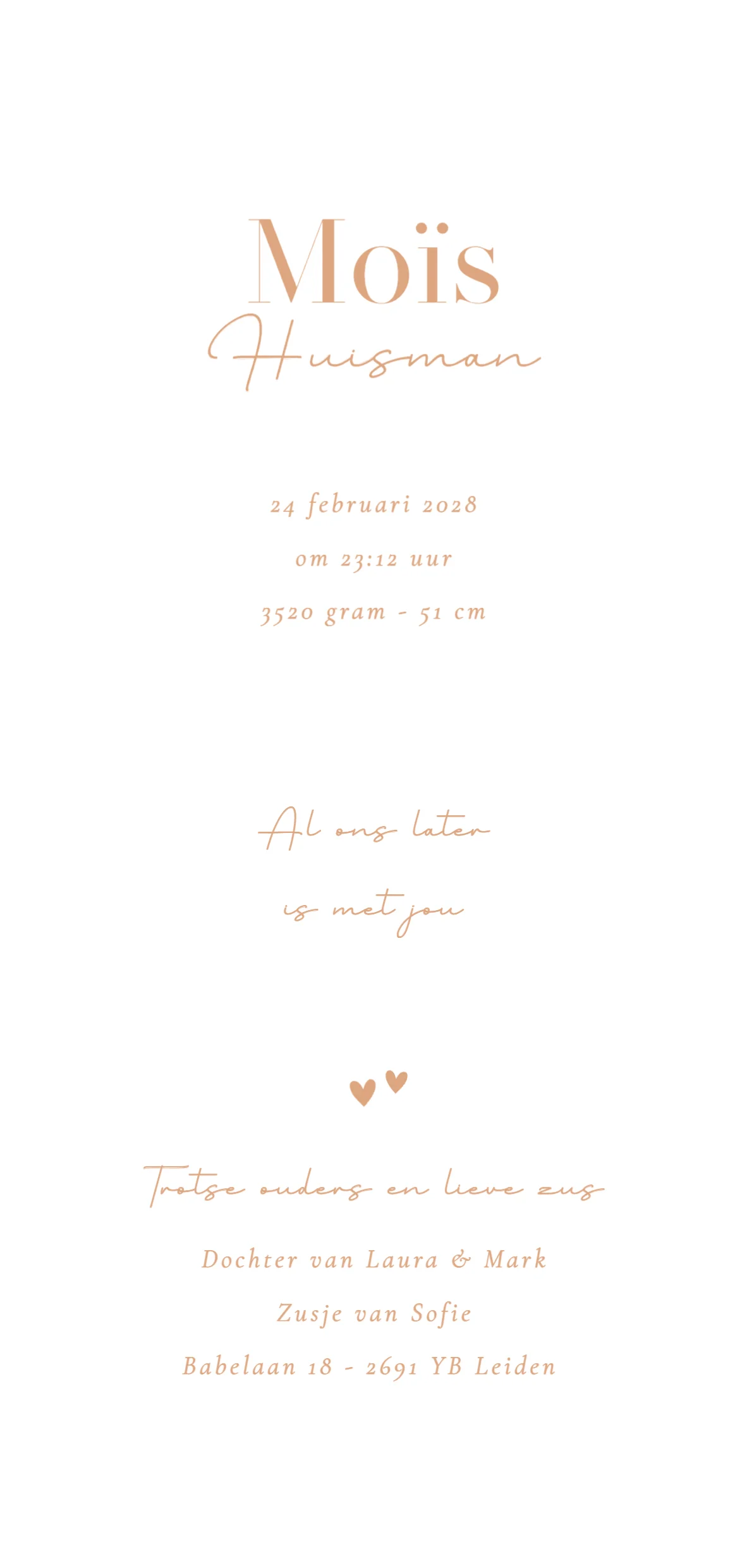 Lijntekening met grote zus en baby - Terug