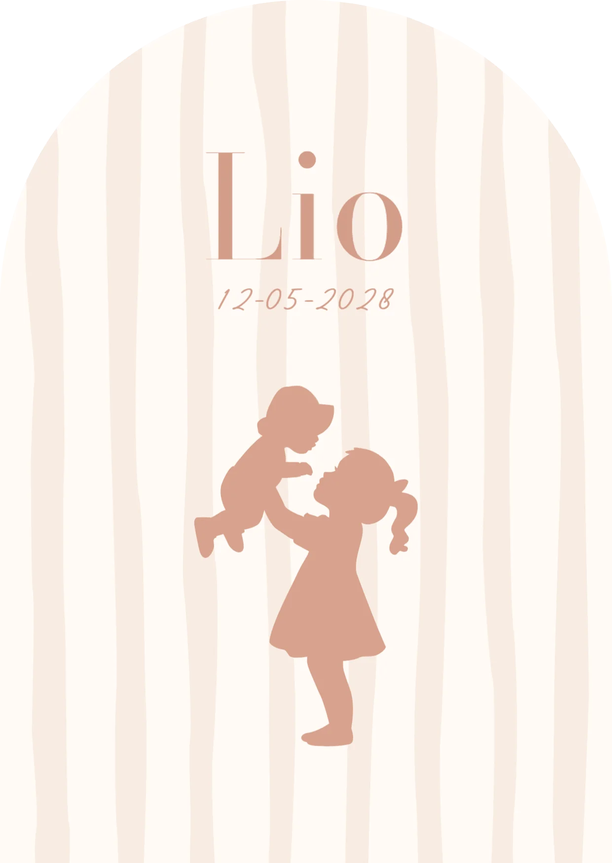 Silhouet grote zus met baby