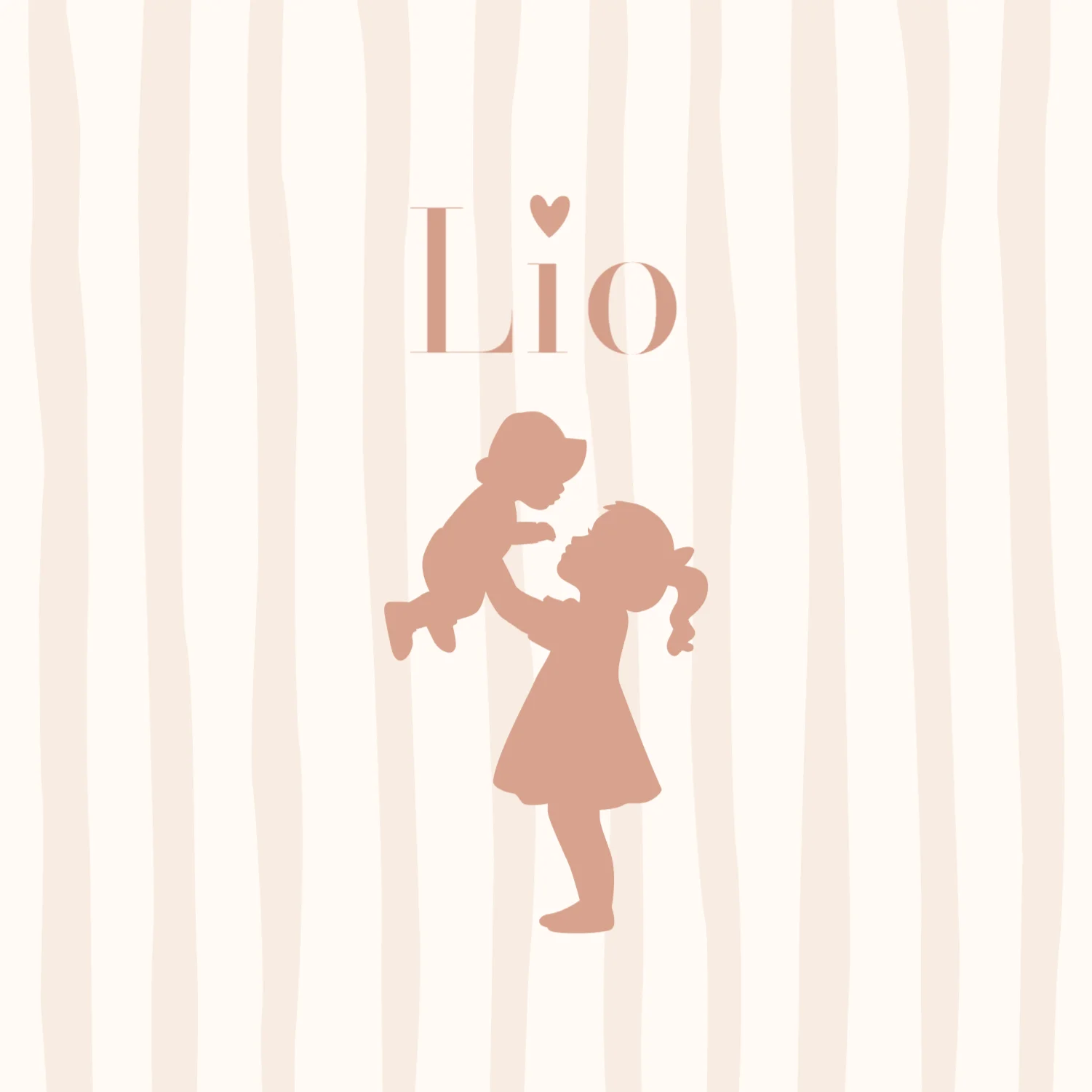 Silhouet grote zus met baby