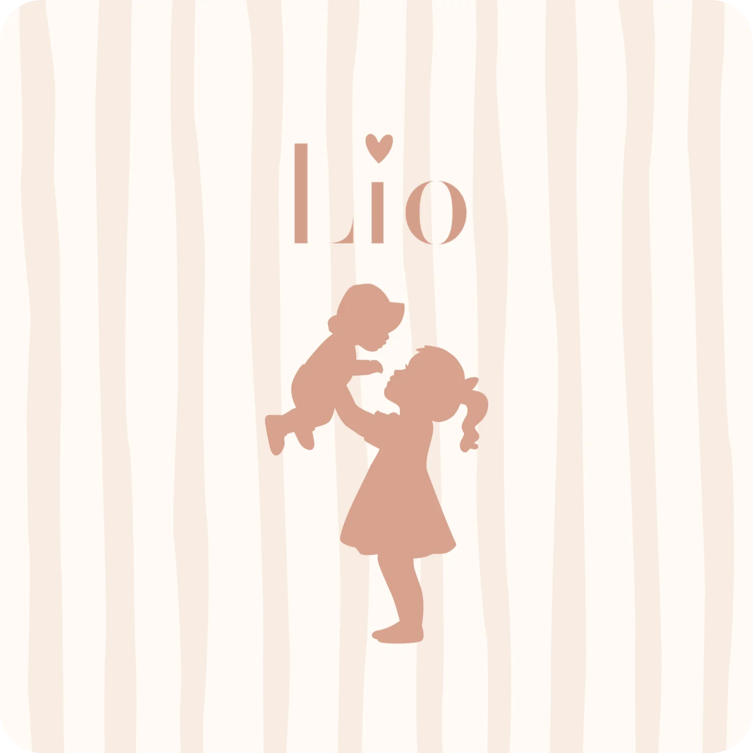 Silhouet grote zus met baby