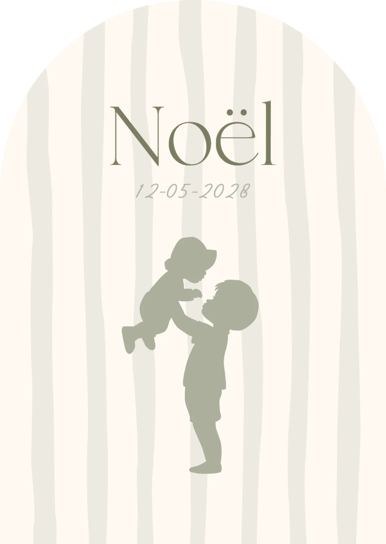 Silhouet grote broer met baby