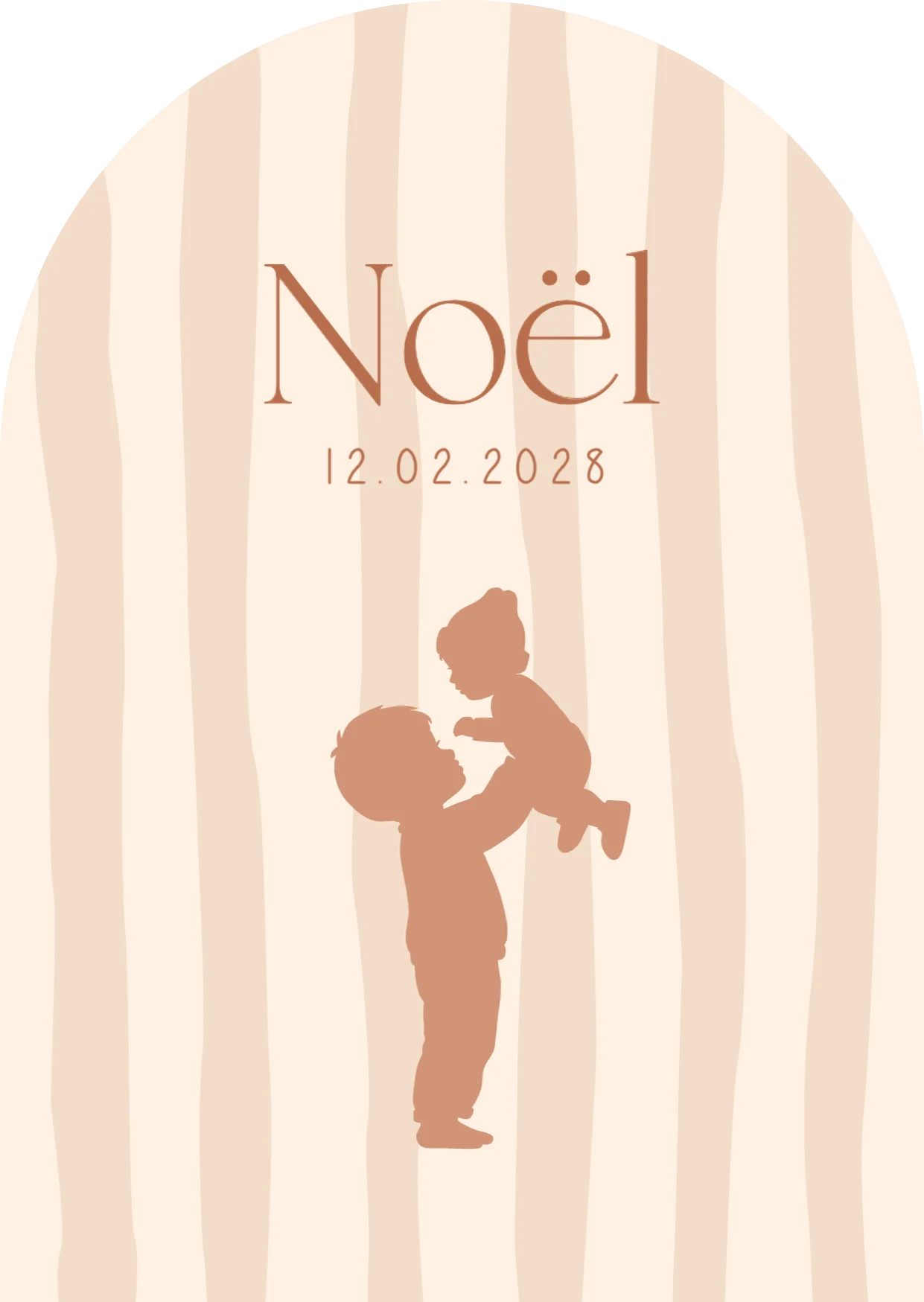 Silhouet grote broer met baby