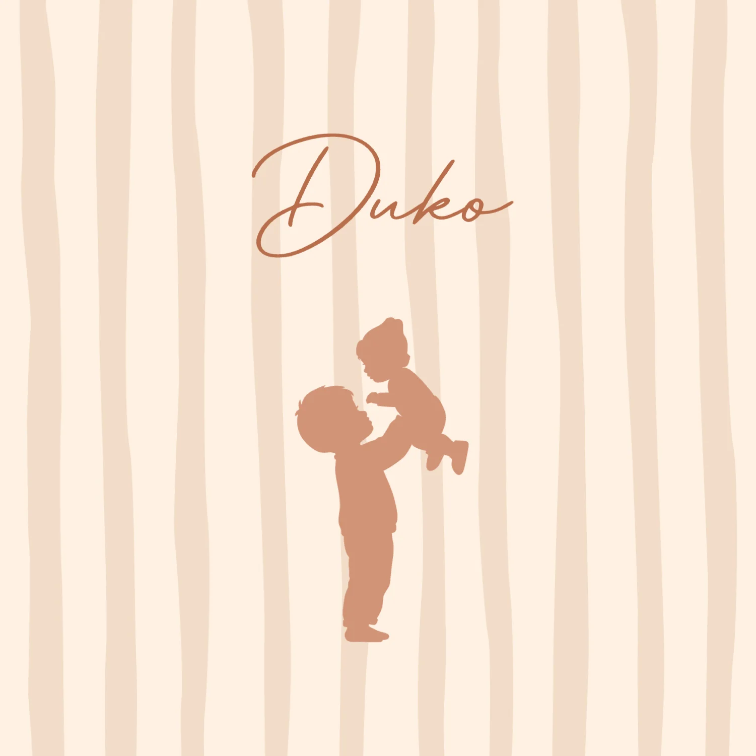 Silhouet grote broer met baby