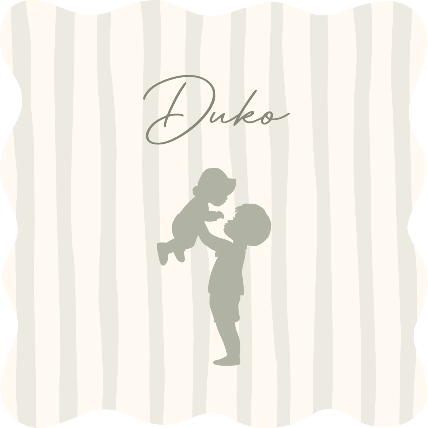 Silhouet grote broer met baby