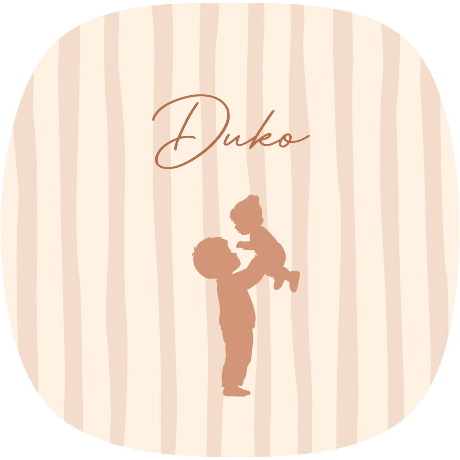 Silhouet grote broer met baby