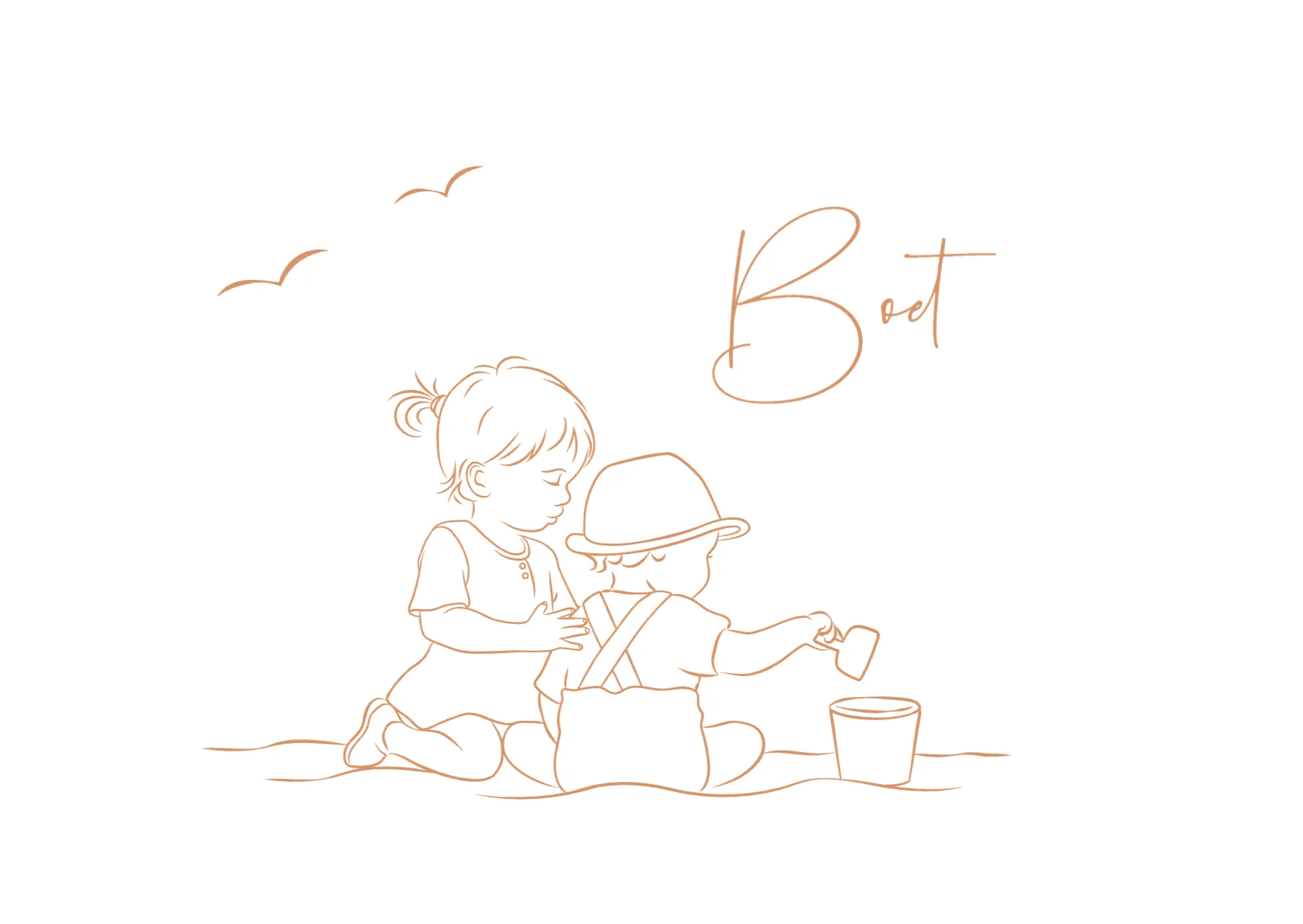 Kindjes op het strand