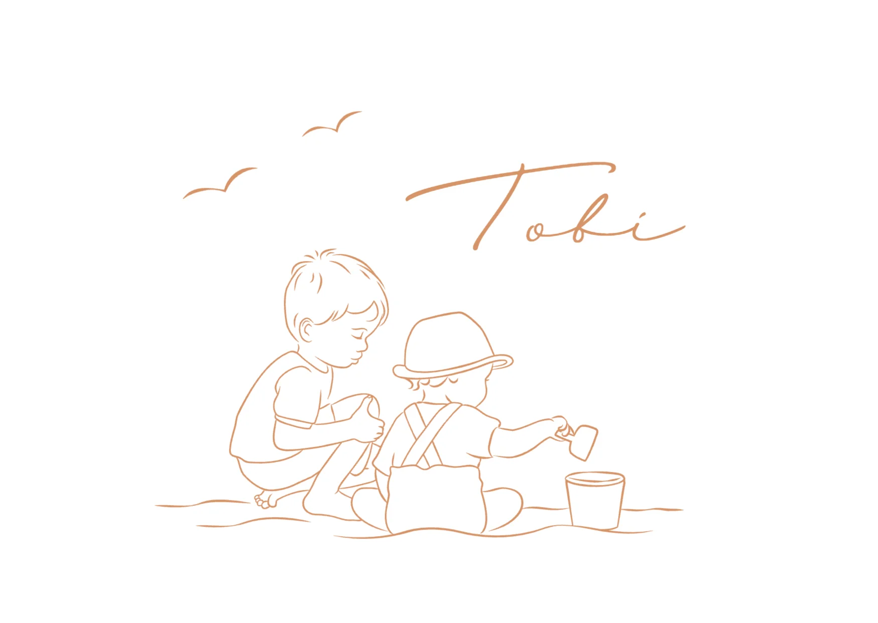 Kindjes op het strand