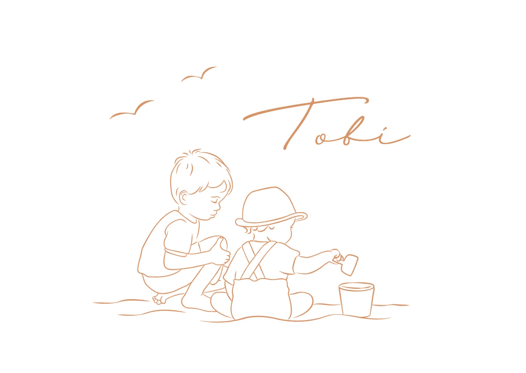 Kindjes op het strand