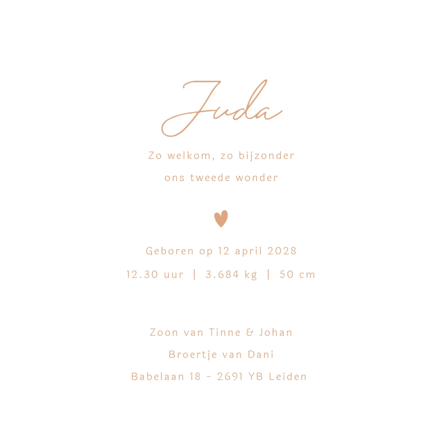 Lijntekening voor een tweede kindje binnenkant