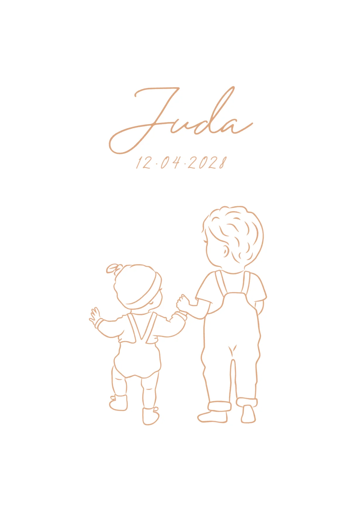 Lijntekening voor een tweede kindje