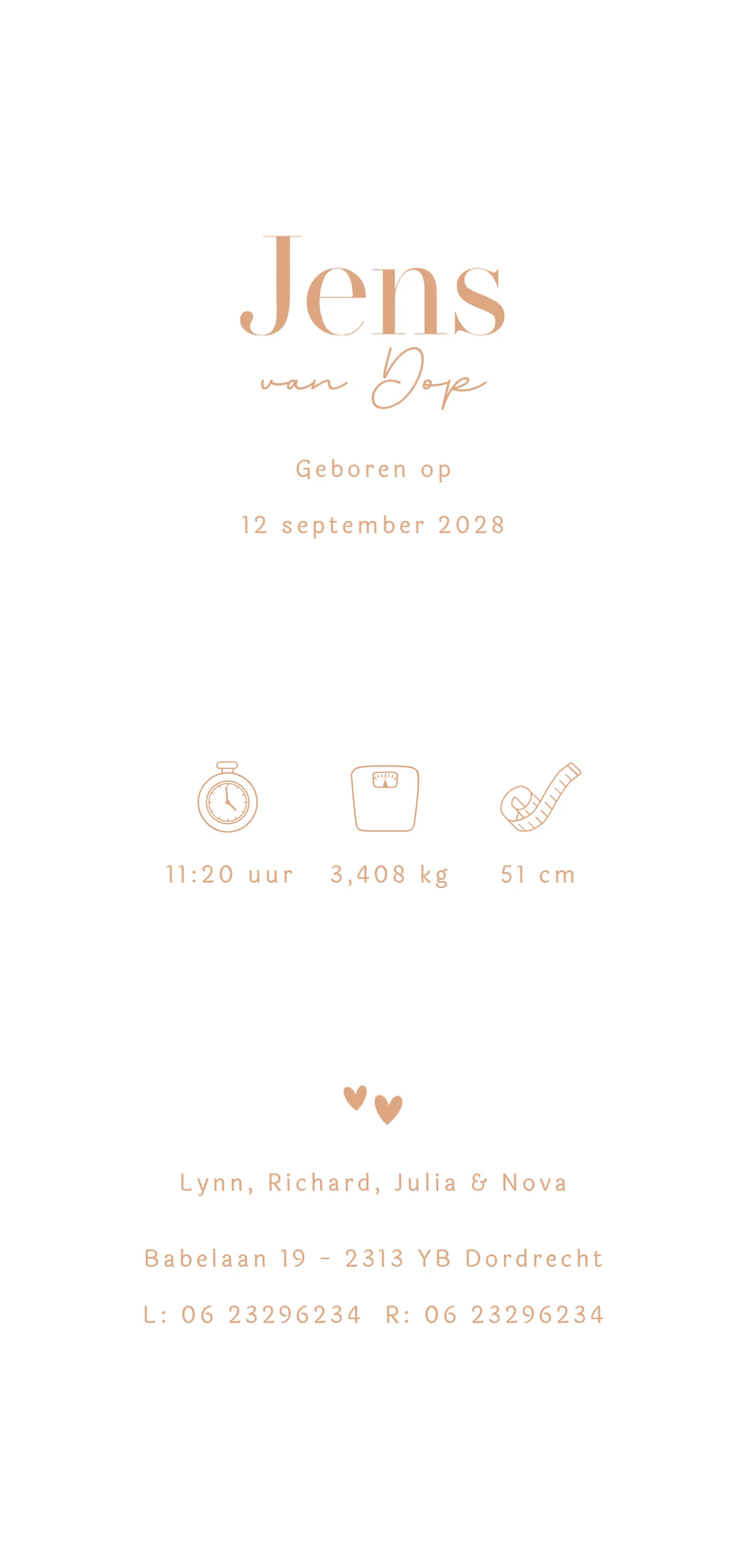 Derde kindje met twee zussen - Terug