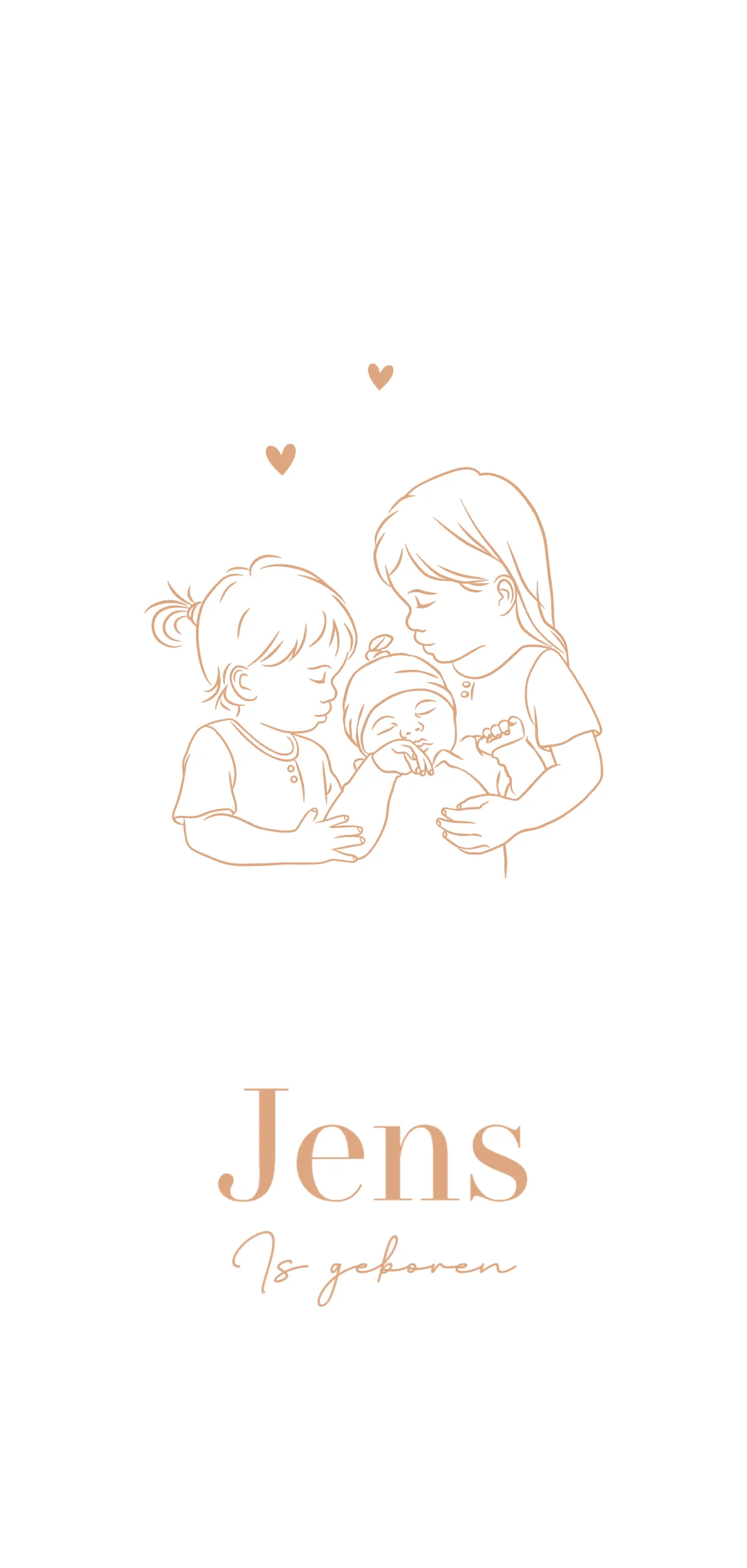 Derde kindje met twee zussen