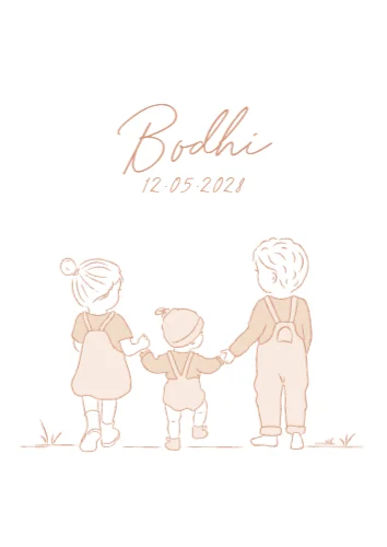 Staande enkele kaart