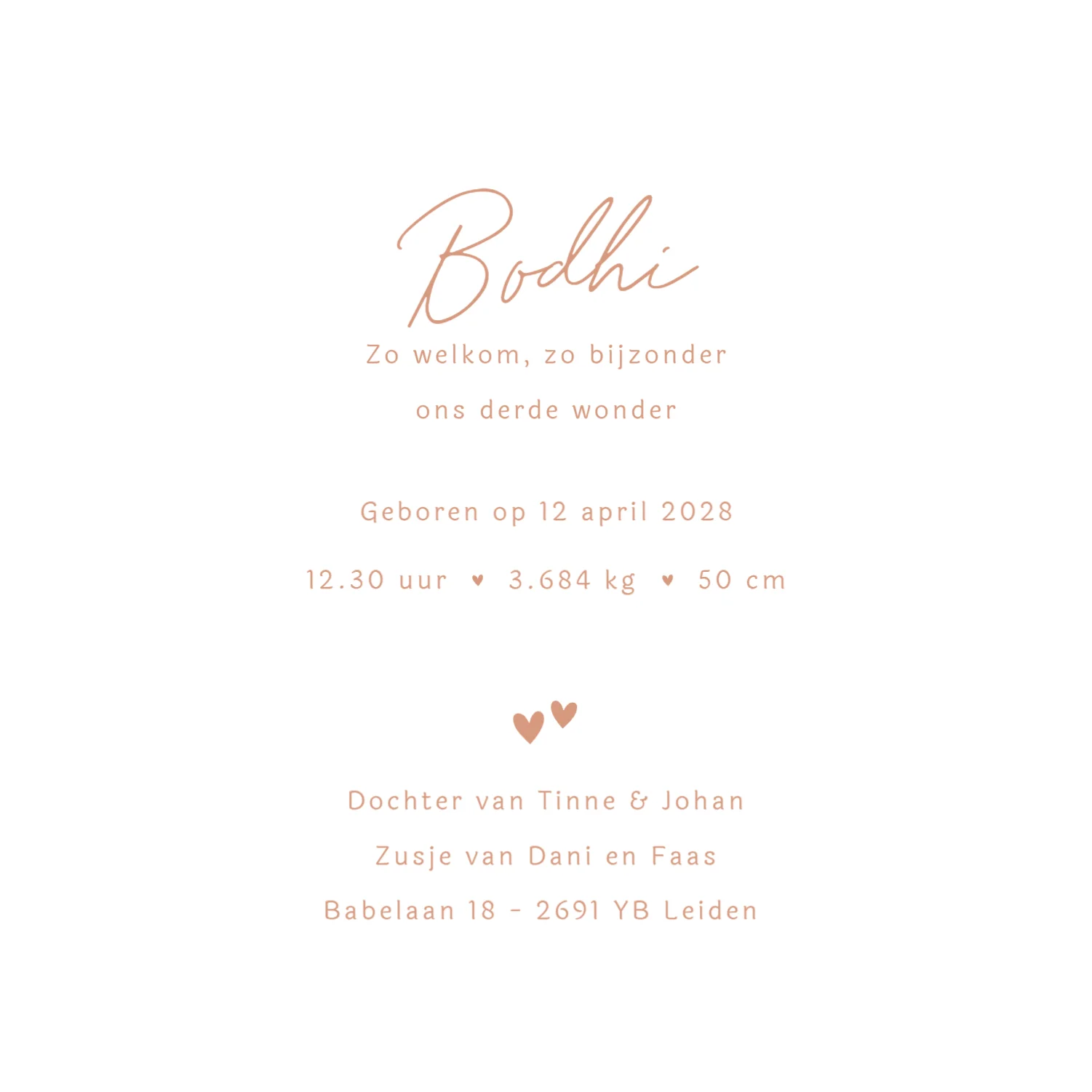 Voor een derde kindje binnenkant