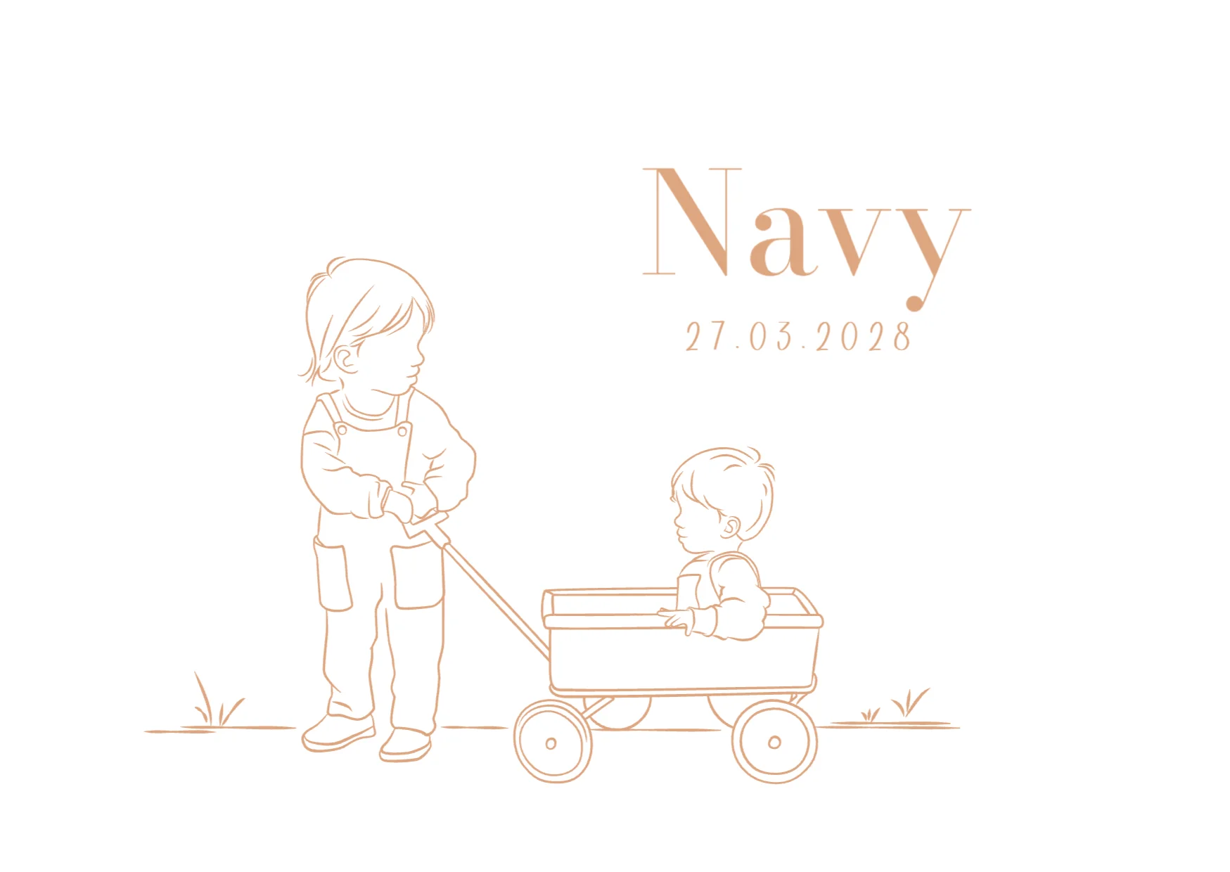 Broertjes met bolderkar