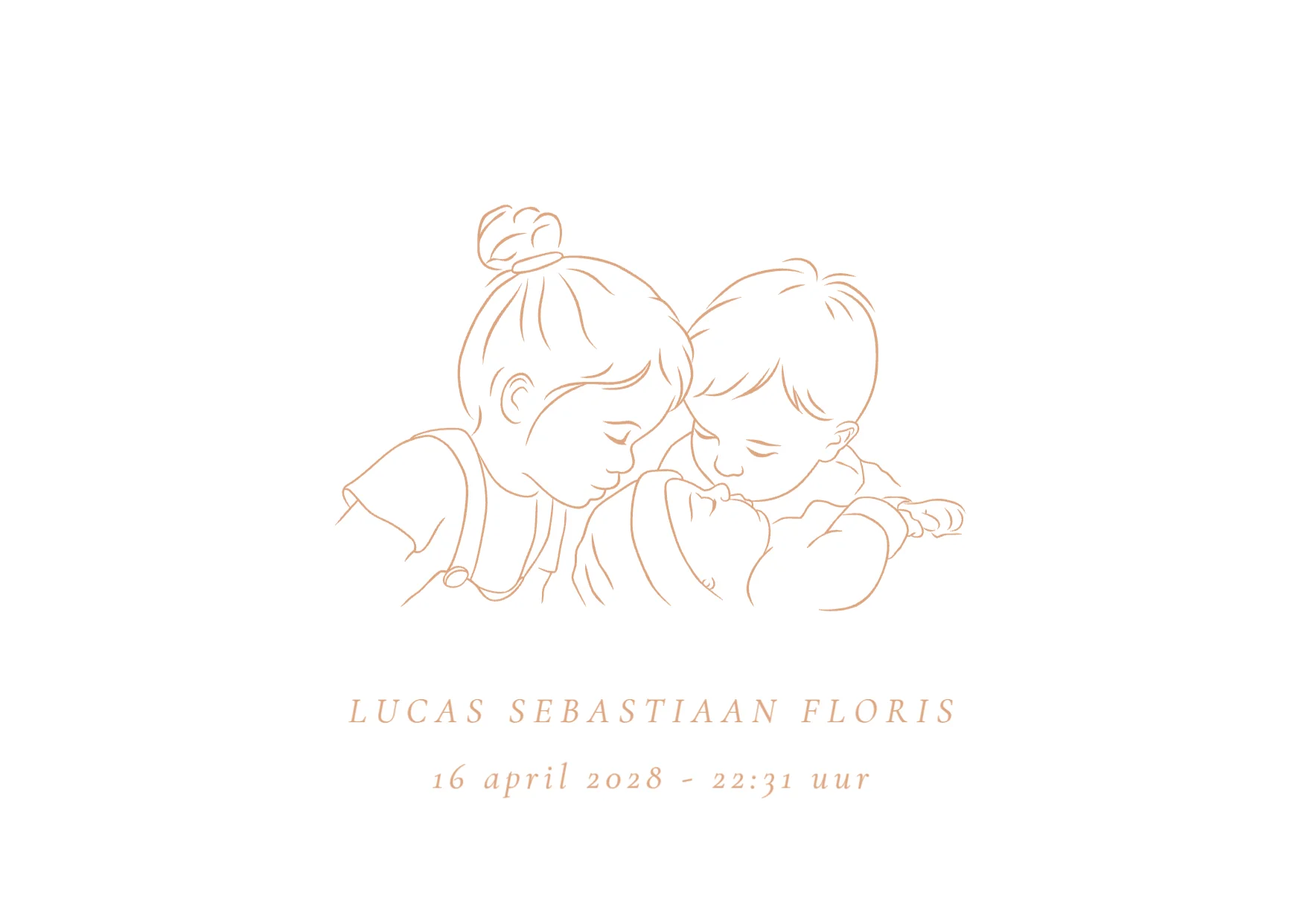 Derde kindje met grote zus en broer