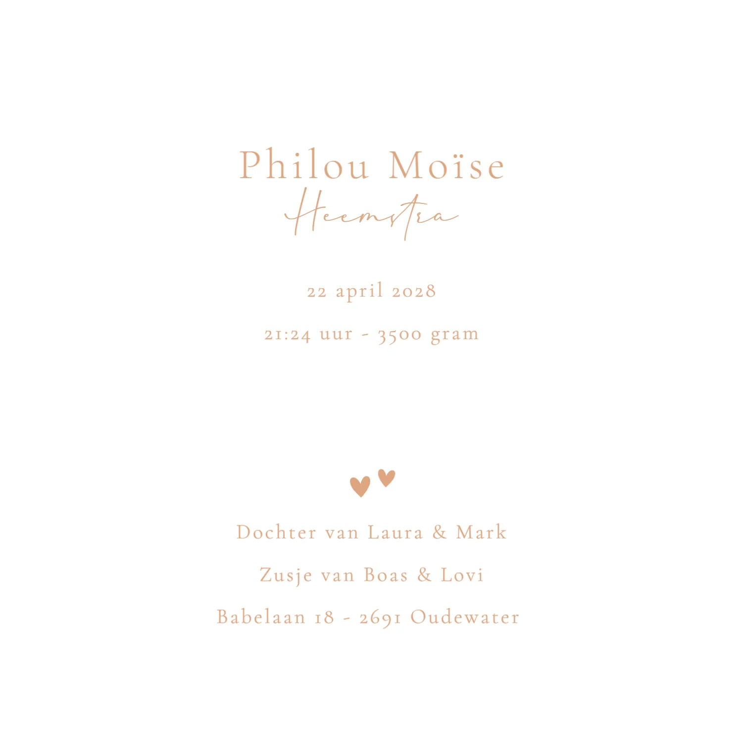 Derde kindje binnenkant