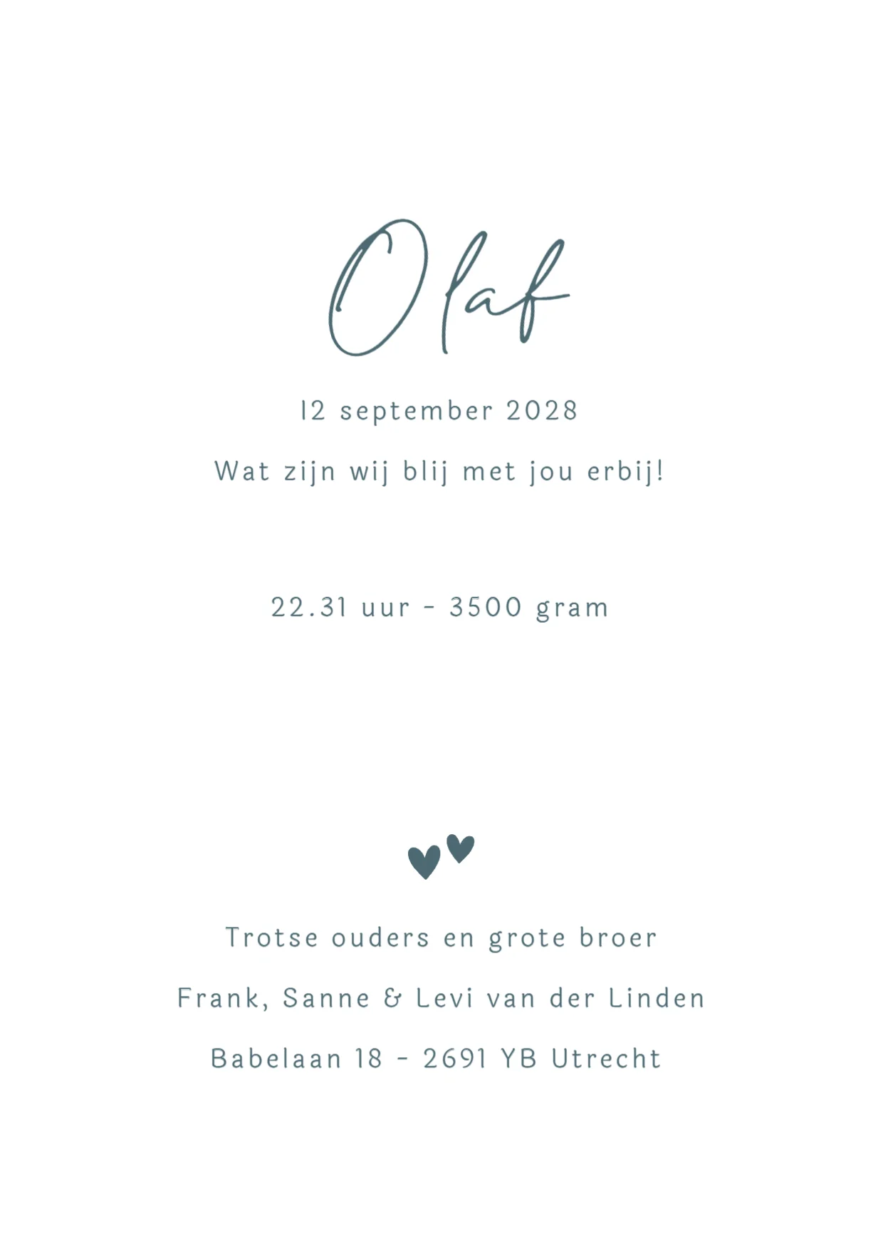 Broertje met baby binnenkant