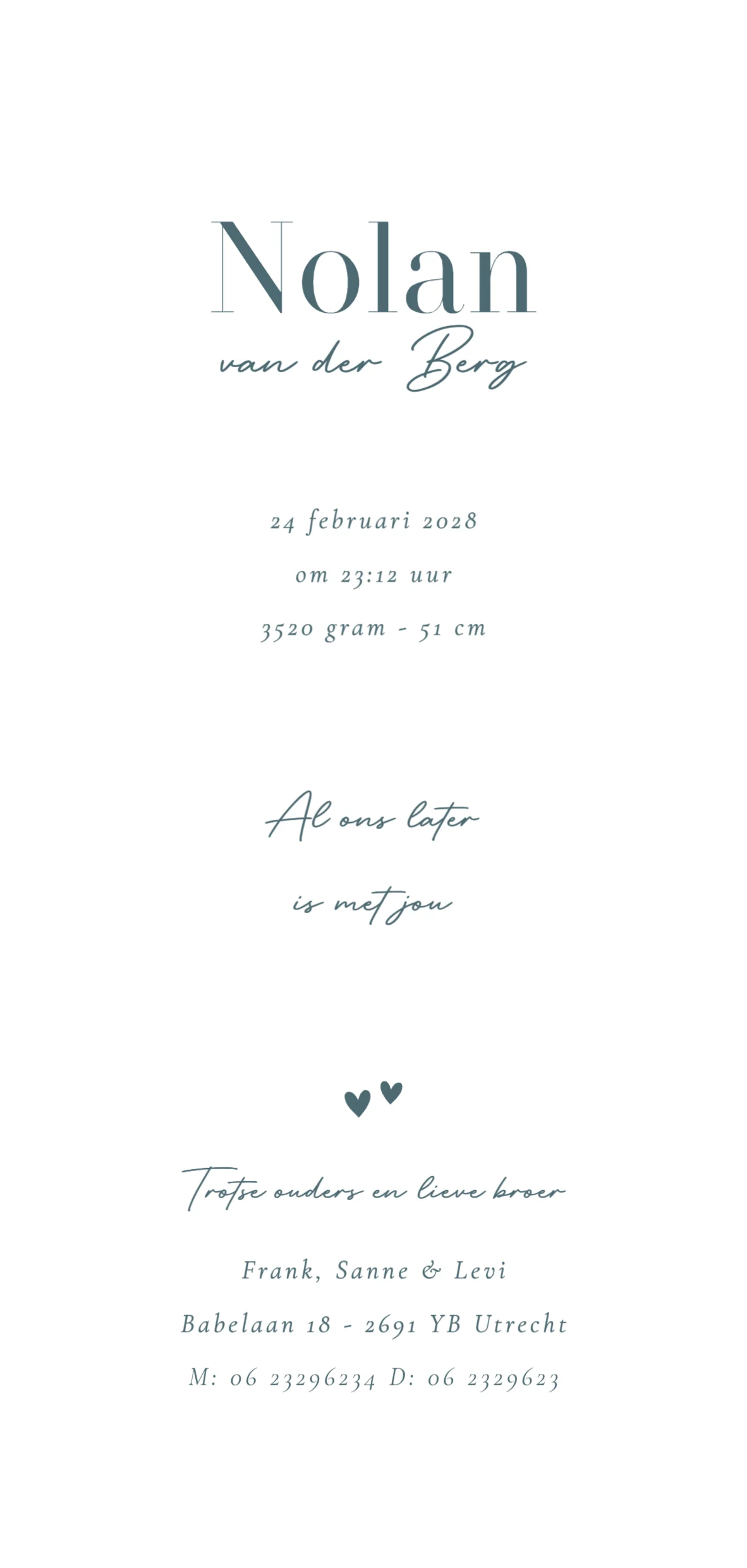 Broertje met baby - Terug