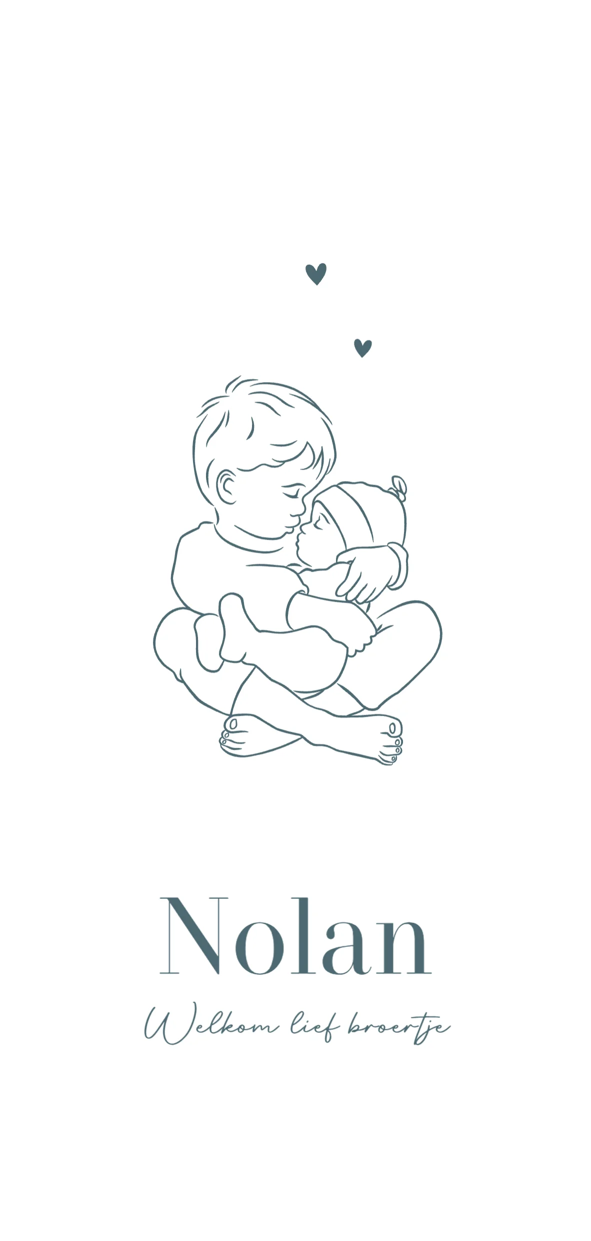 Broertje met baby - Voorkant