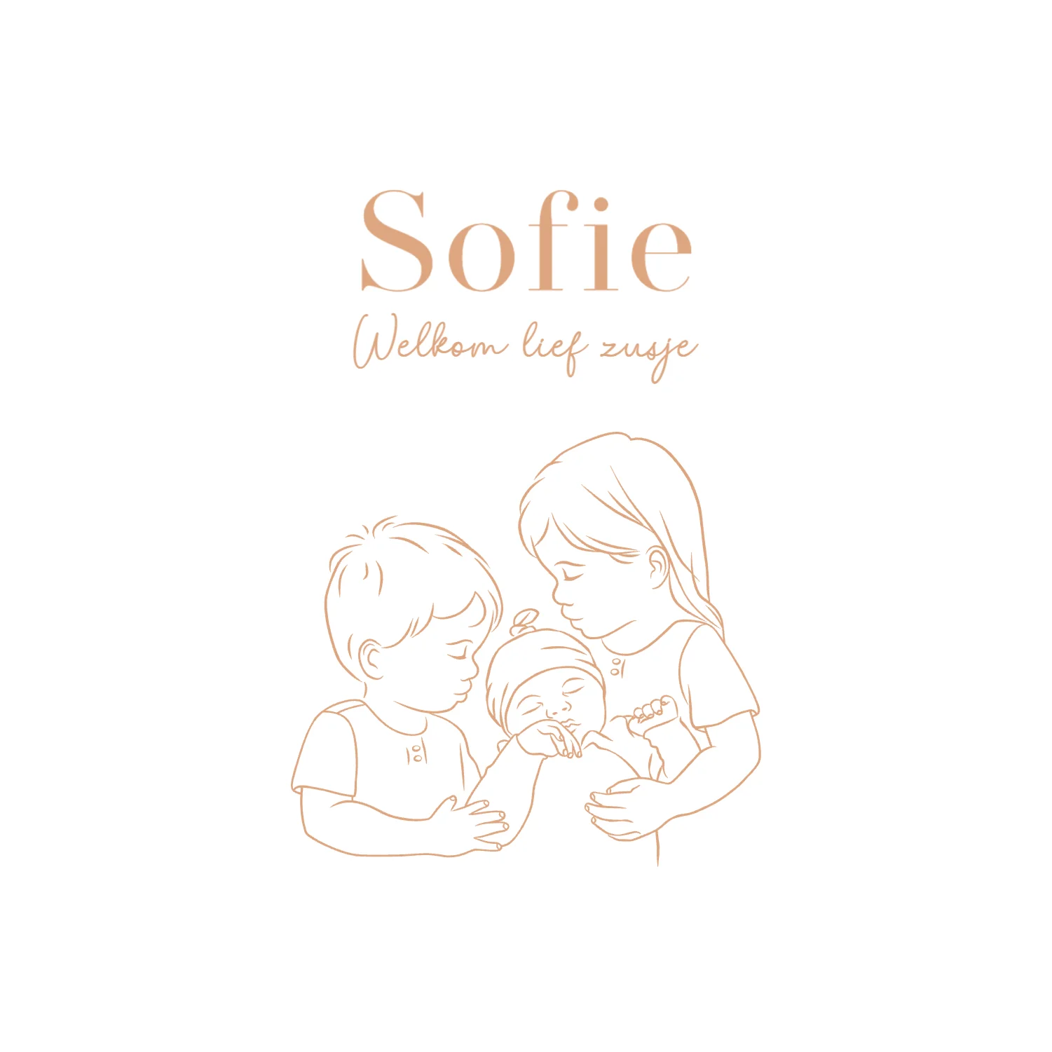 Grote zus en broer met baby