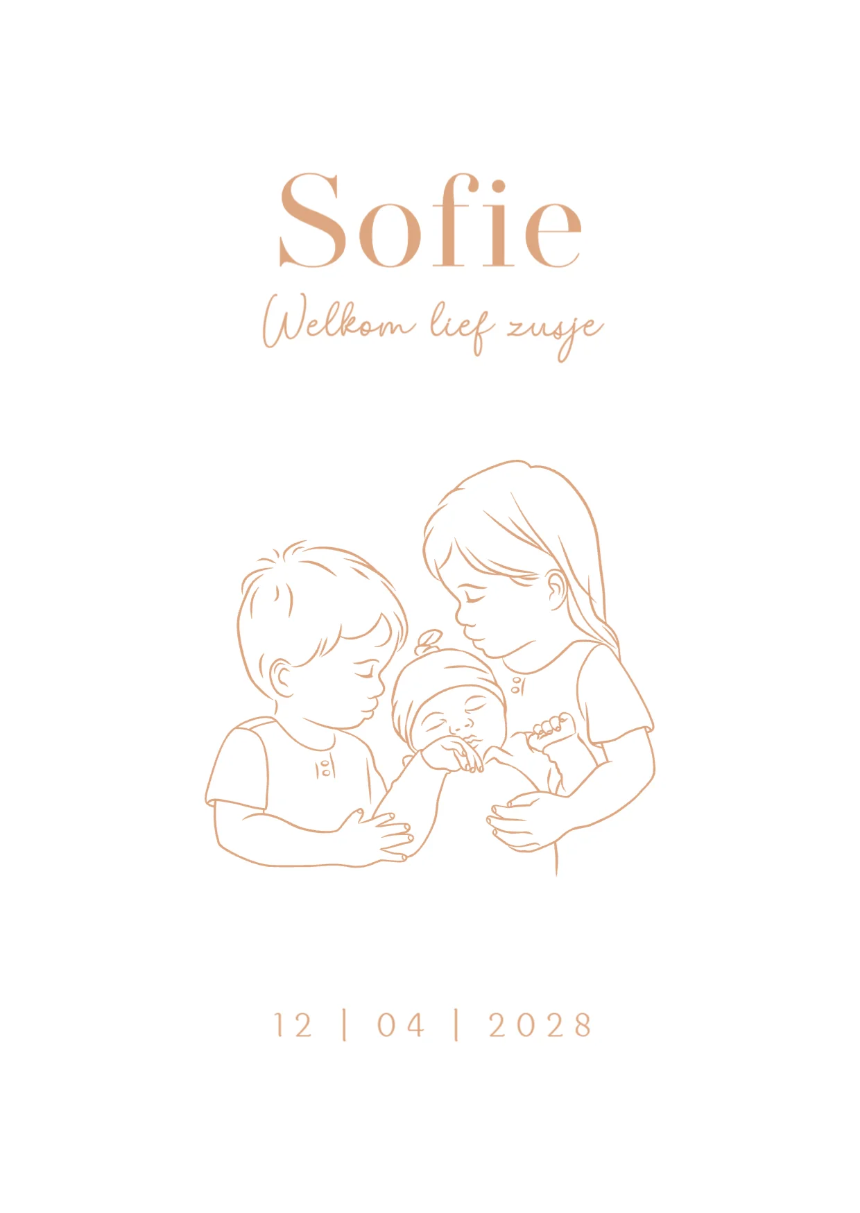 Grote zus en broer met baby