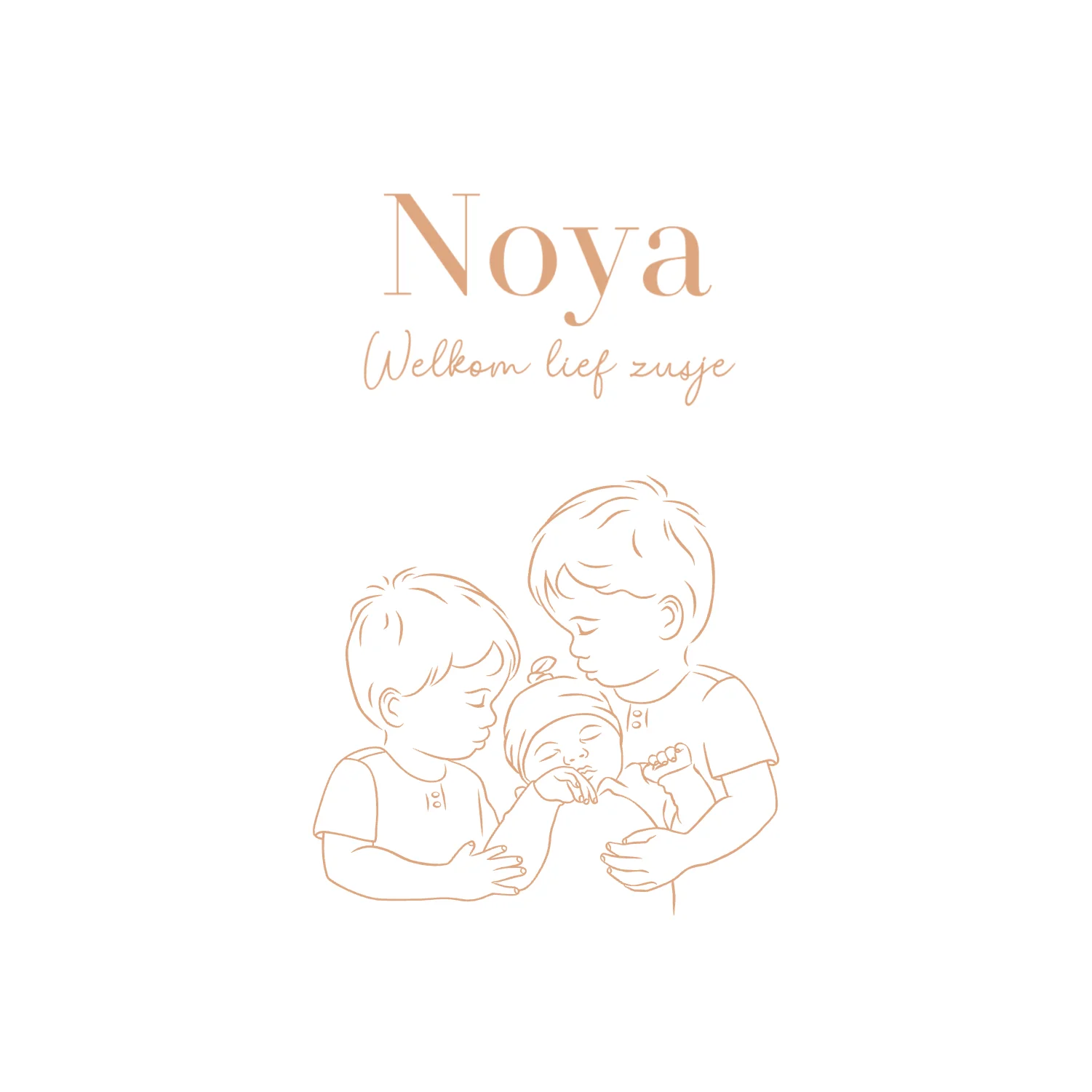 Lijntekening voor een derde kindje