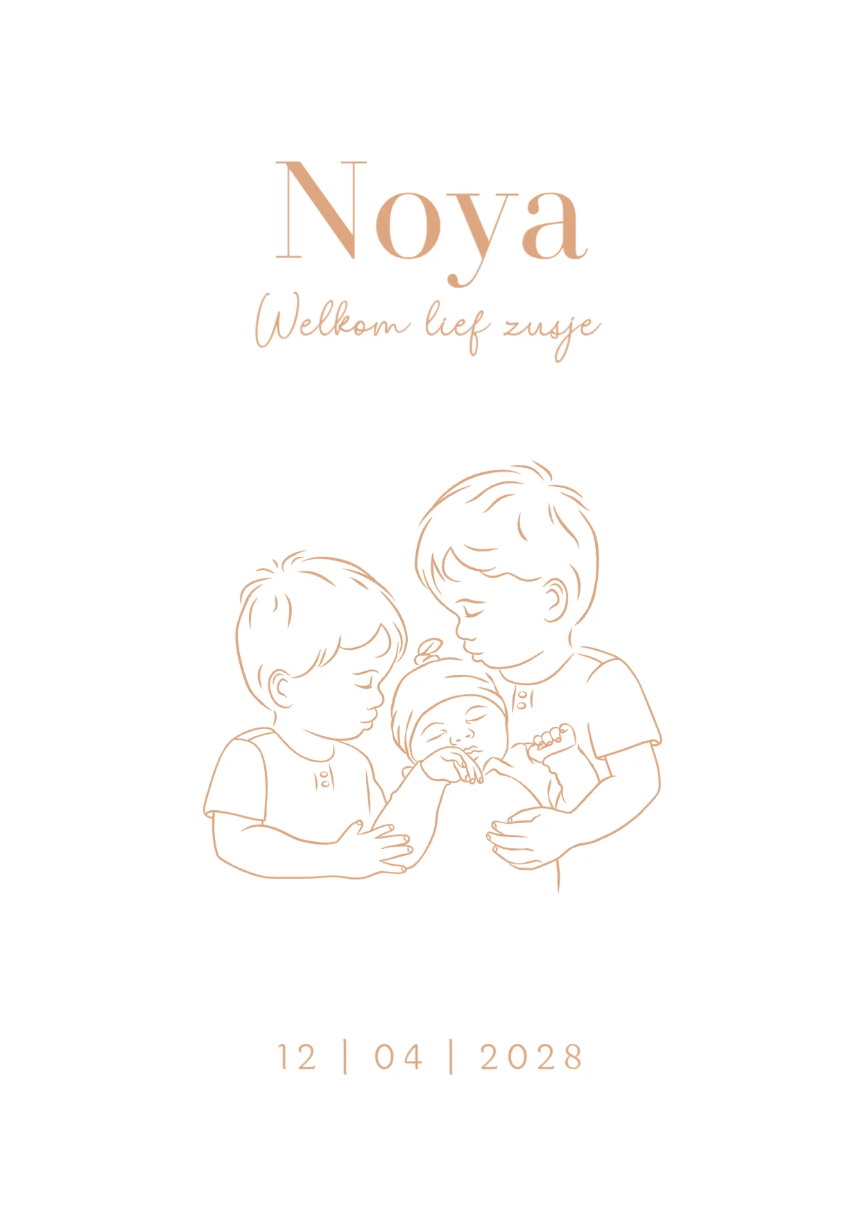 Lijntekening voor een derde kindje