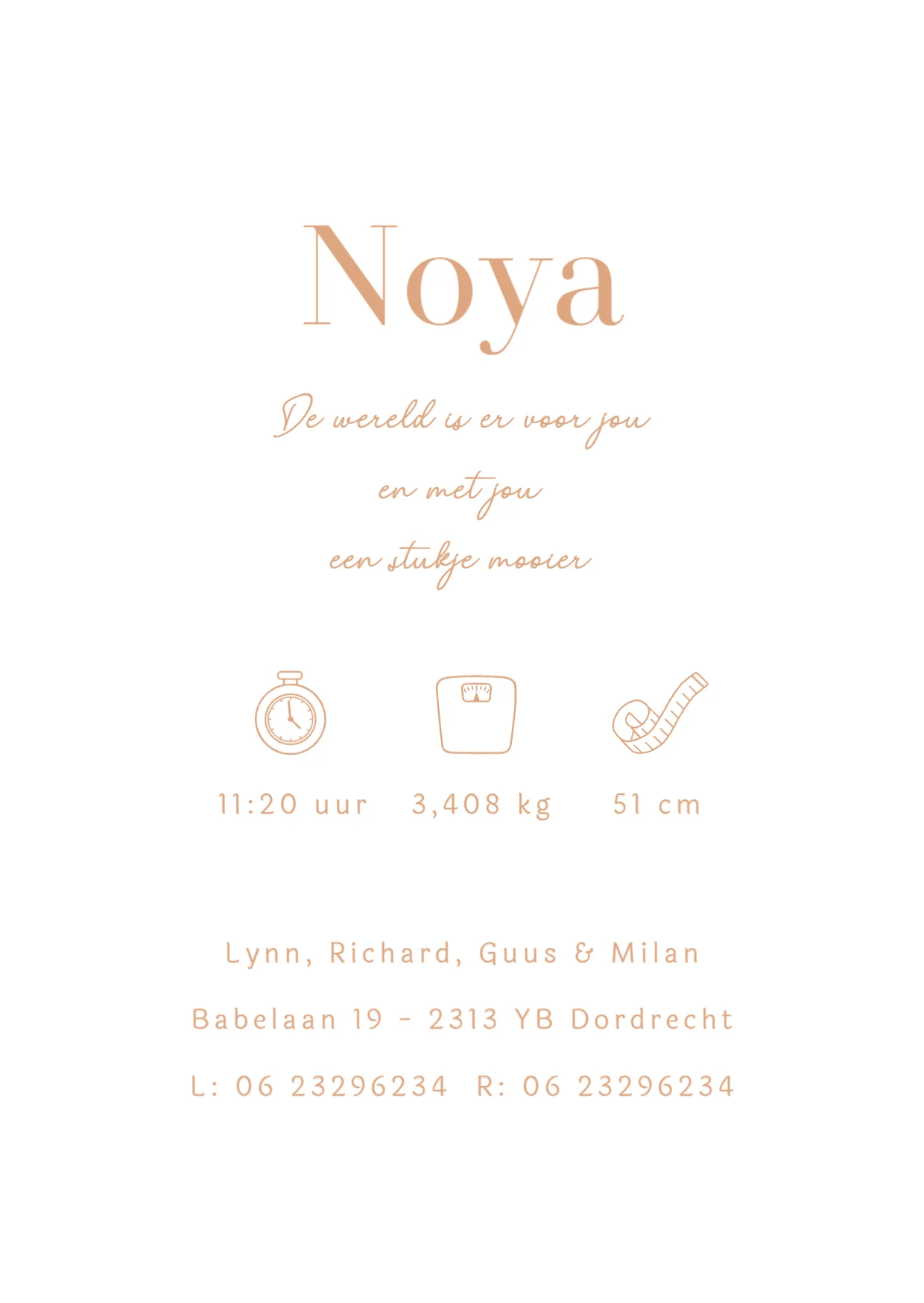 Lijntekening voor een derde kindje binnenkant