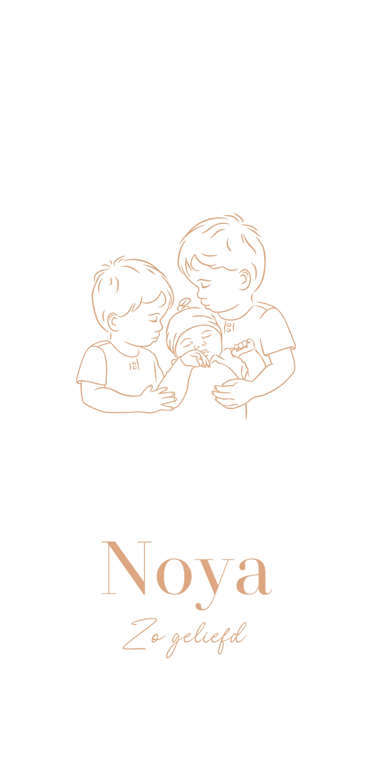 Lijntekening voor een derde kindje