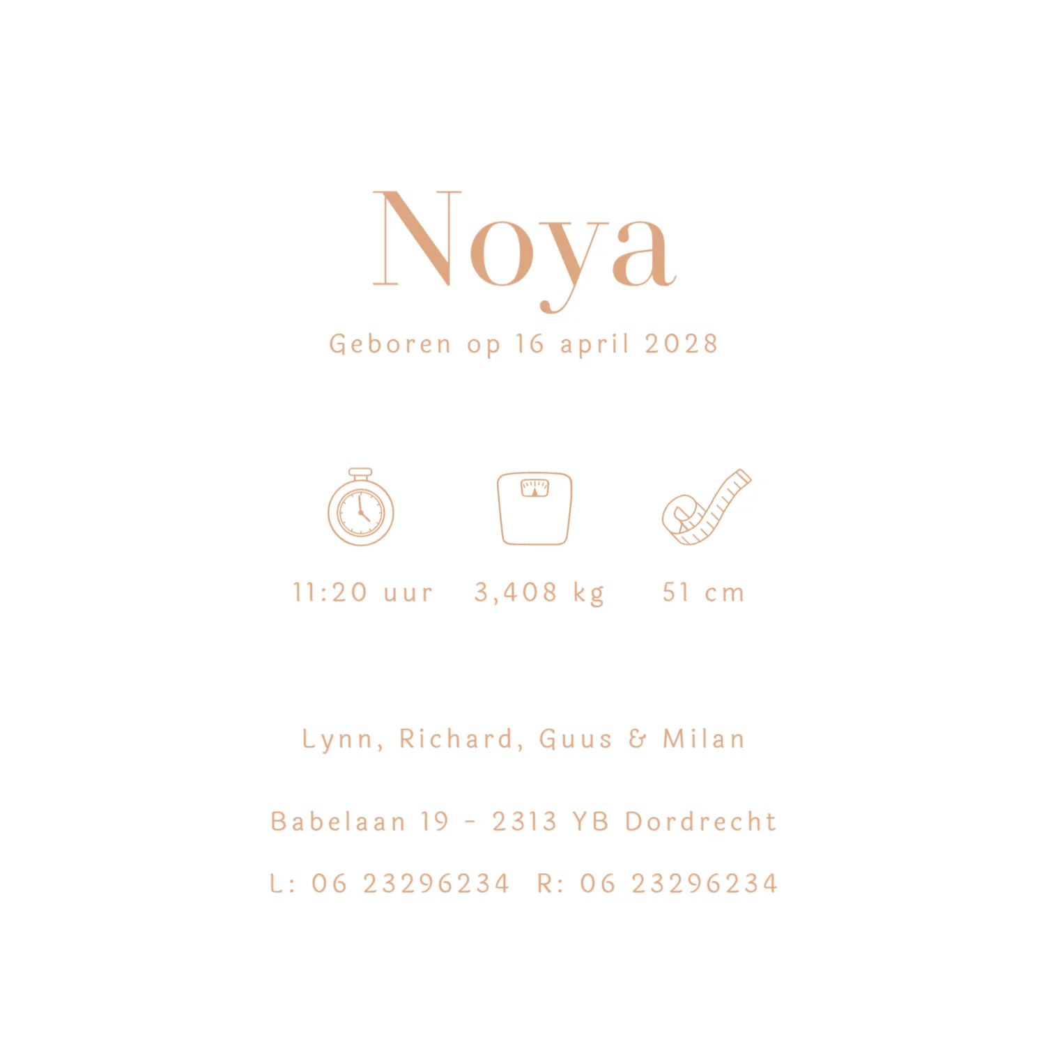 Lijntekening voor een derde kindje - Terug