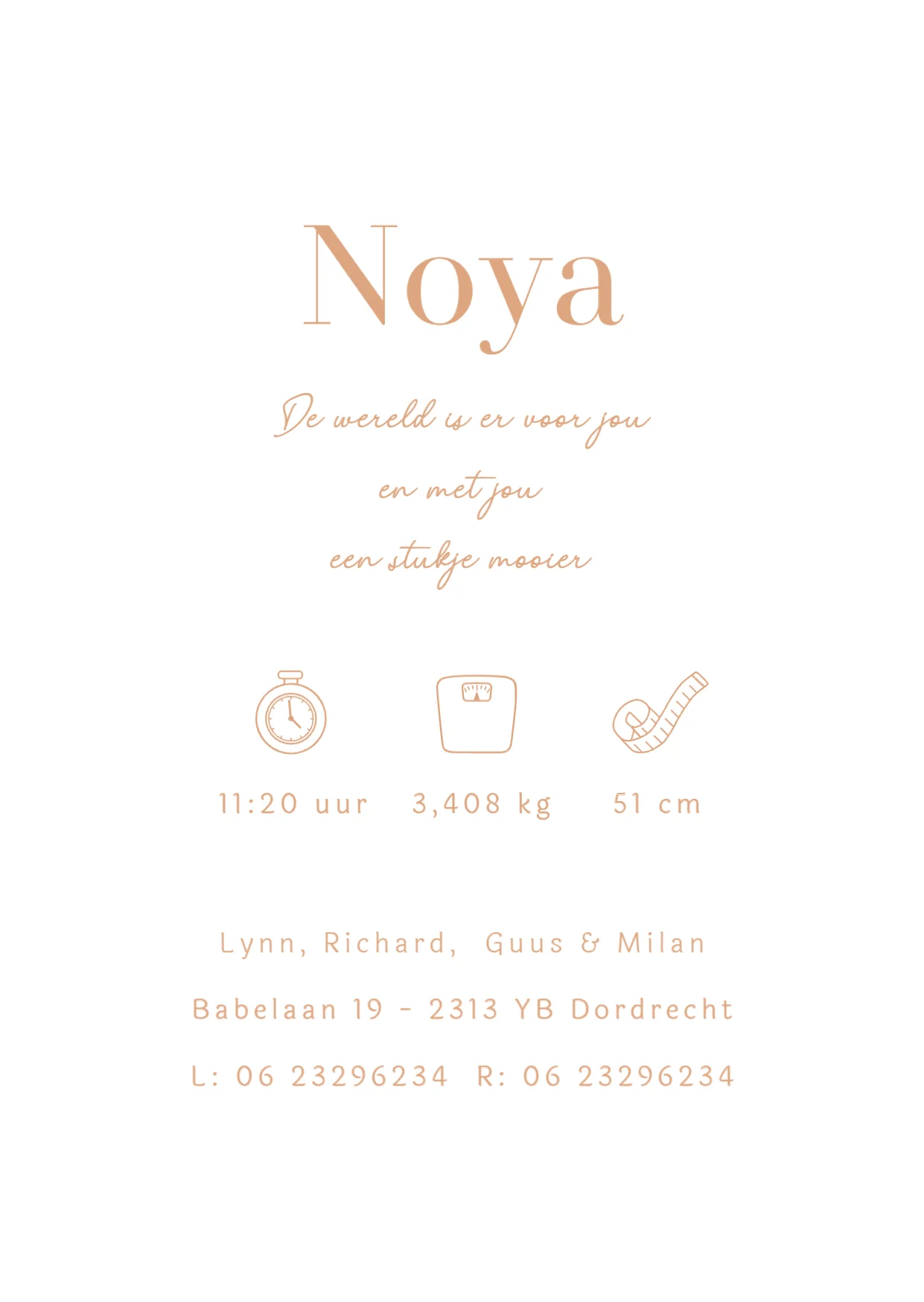 Lijntekening voor een derde kindje - Terug