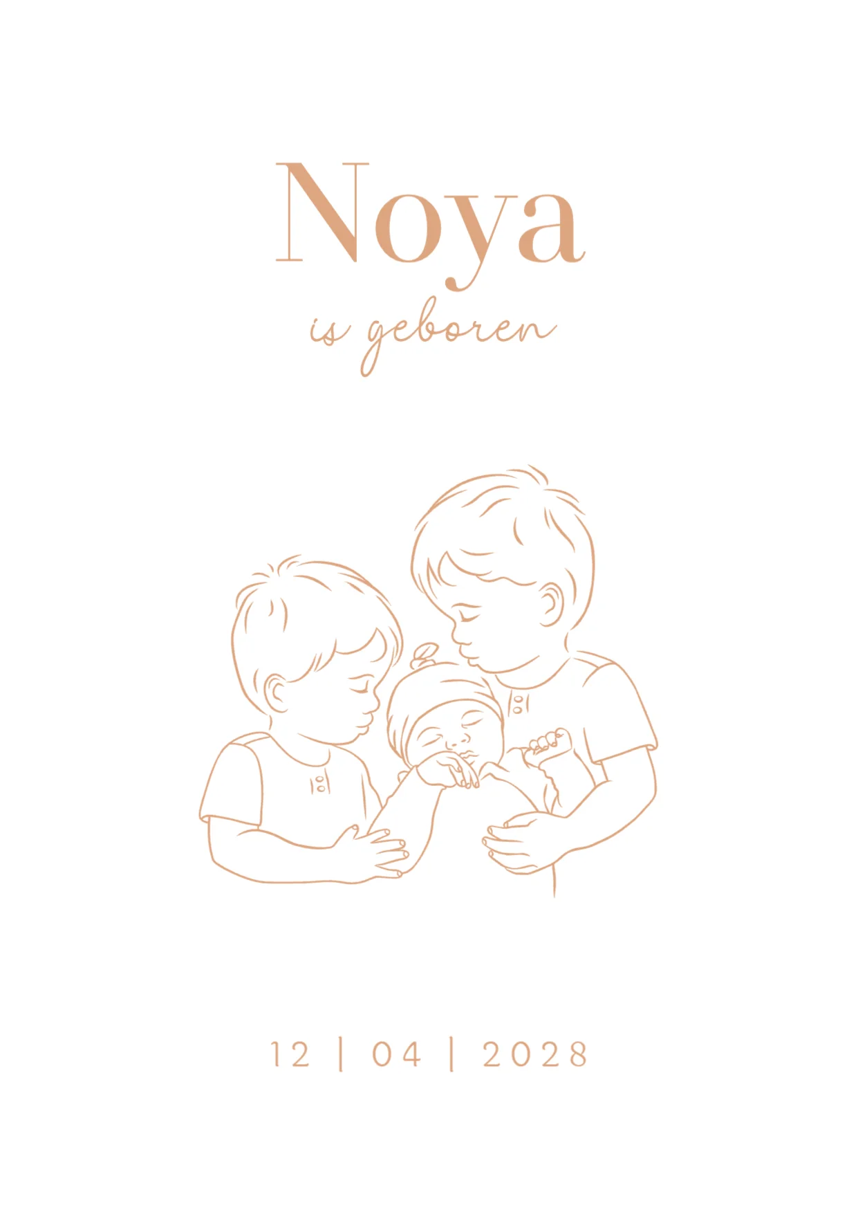 Lijntekening voor een derde kindje