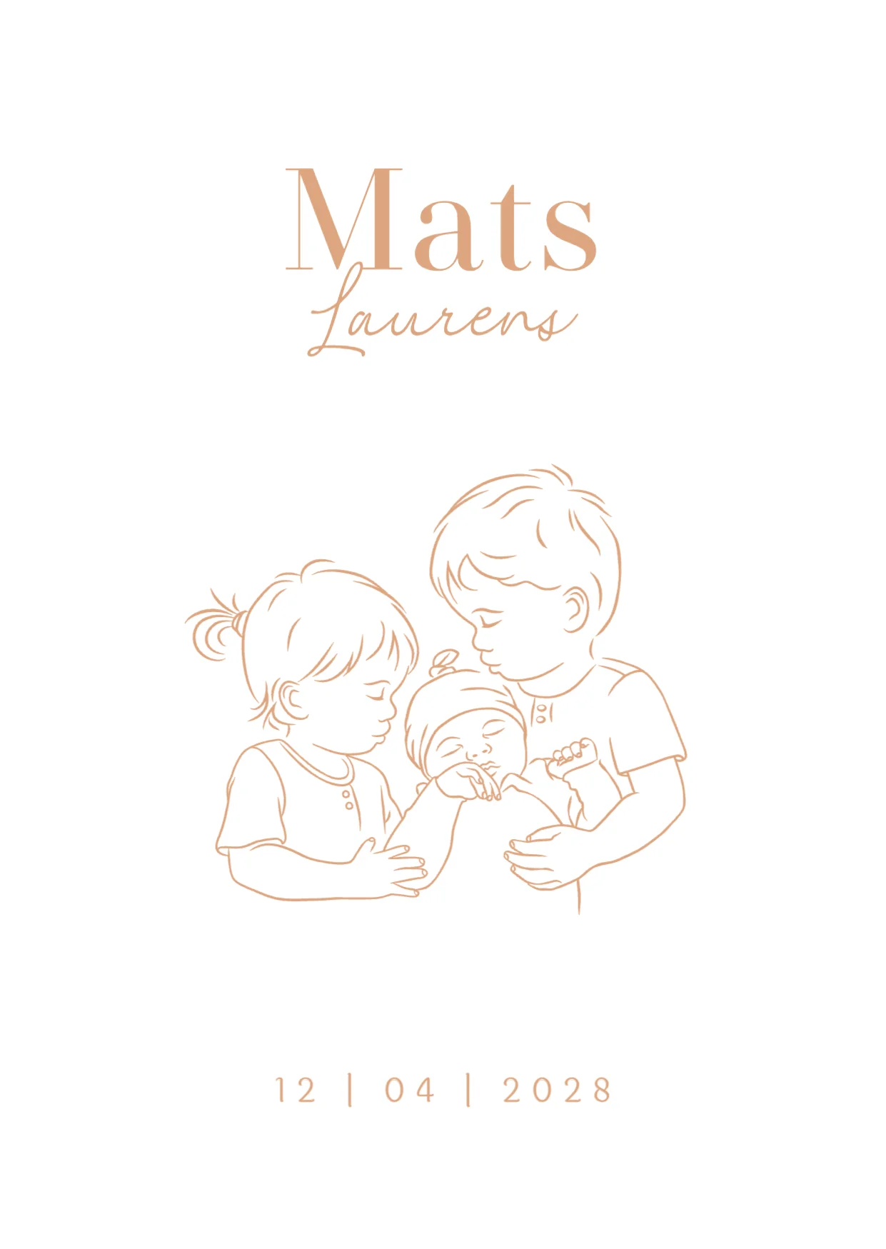 Lijntekening voor een derde kindje