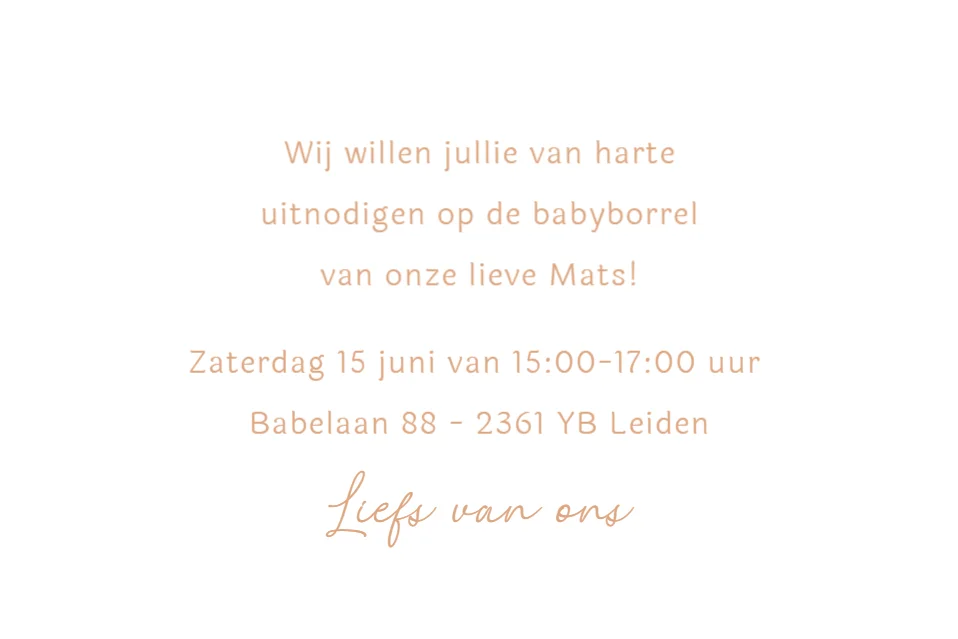 Lijntekening voor een derde kindje - Terug