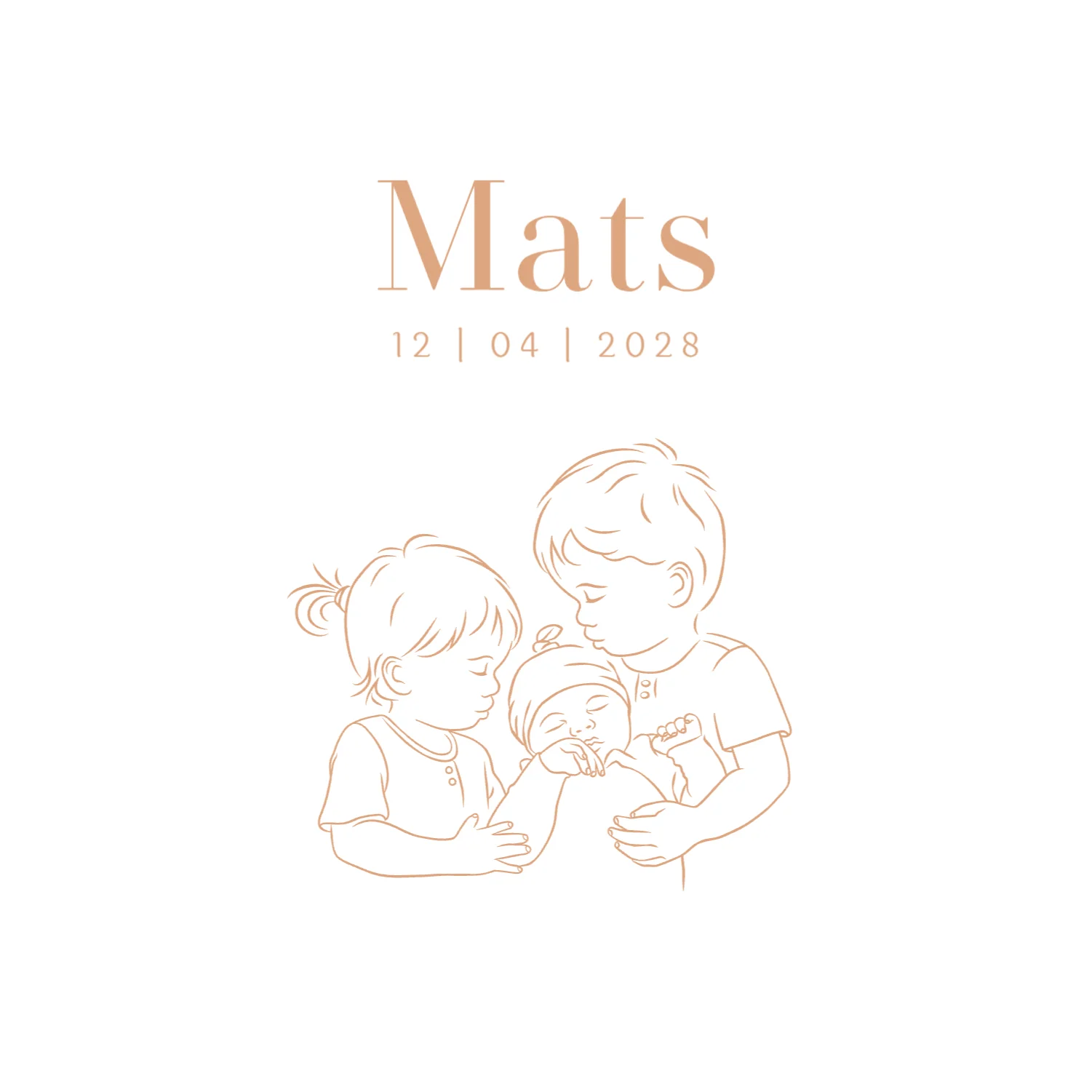 Lijntekening voor een derde kindje