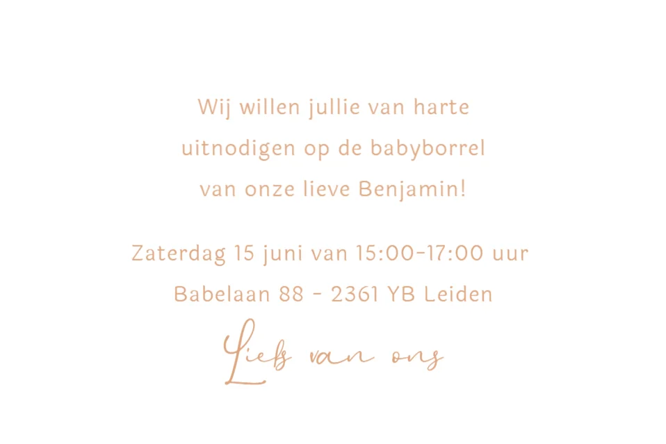 Lijntekening baby - Terug