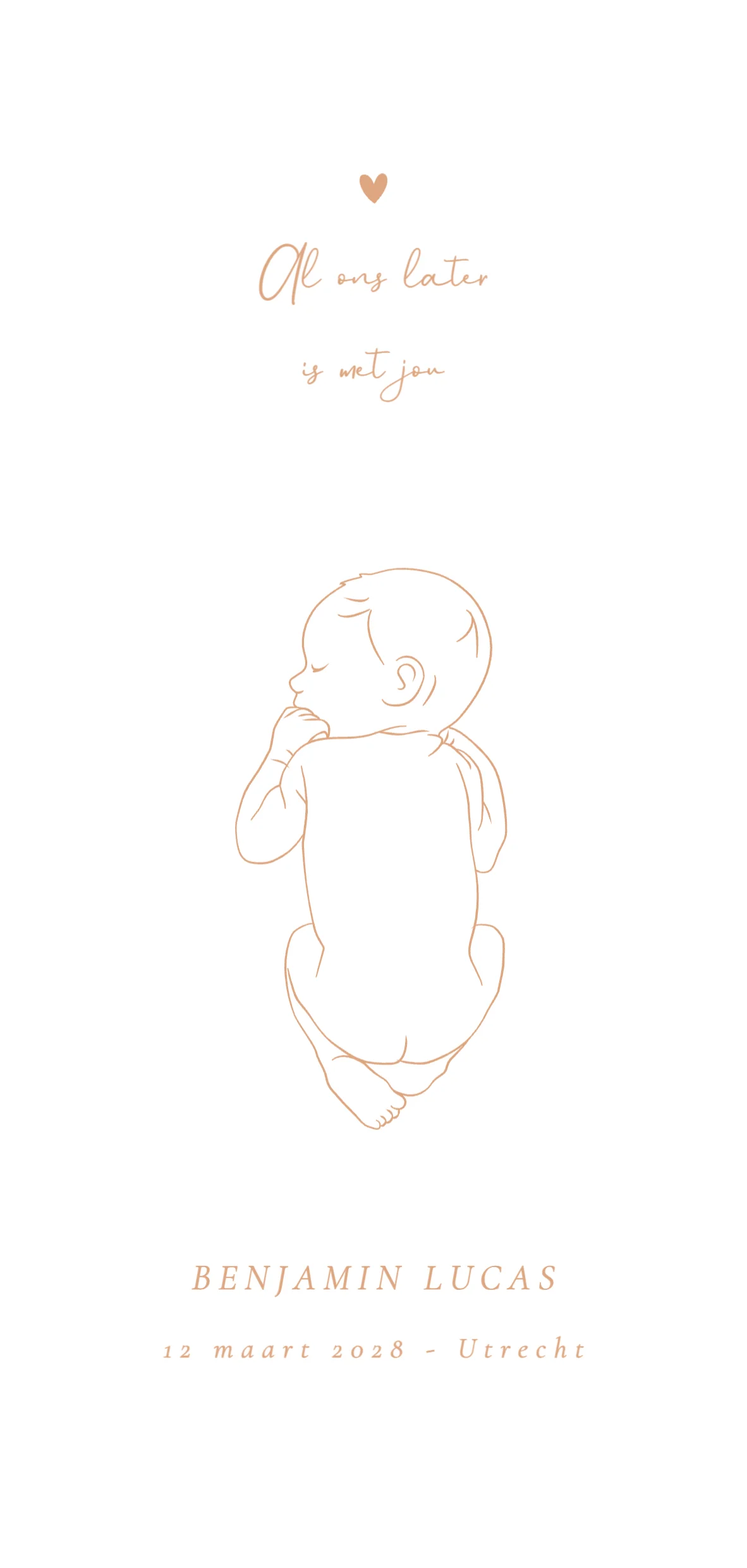 Lijntekening baby