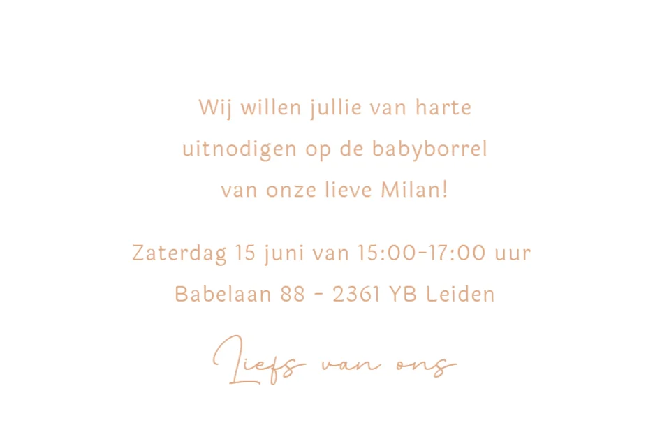 Lijntekening baby - Terug