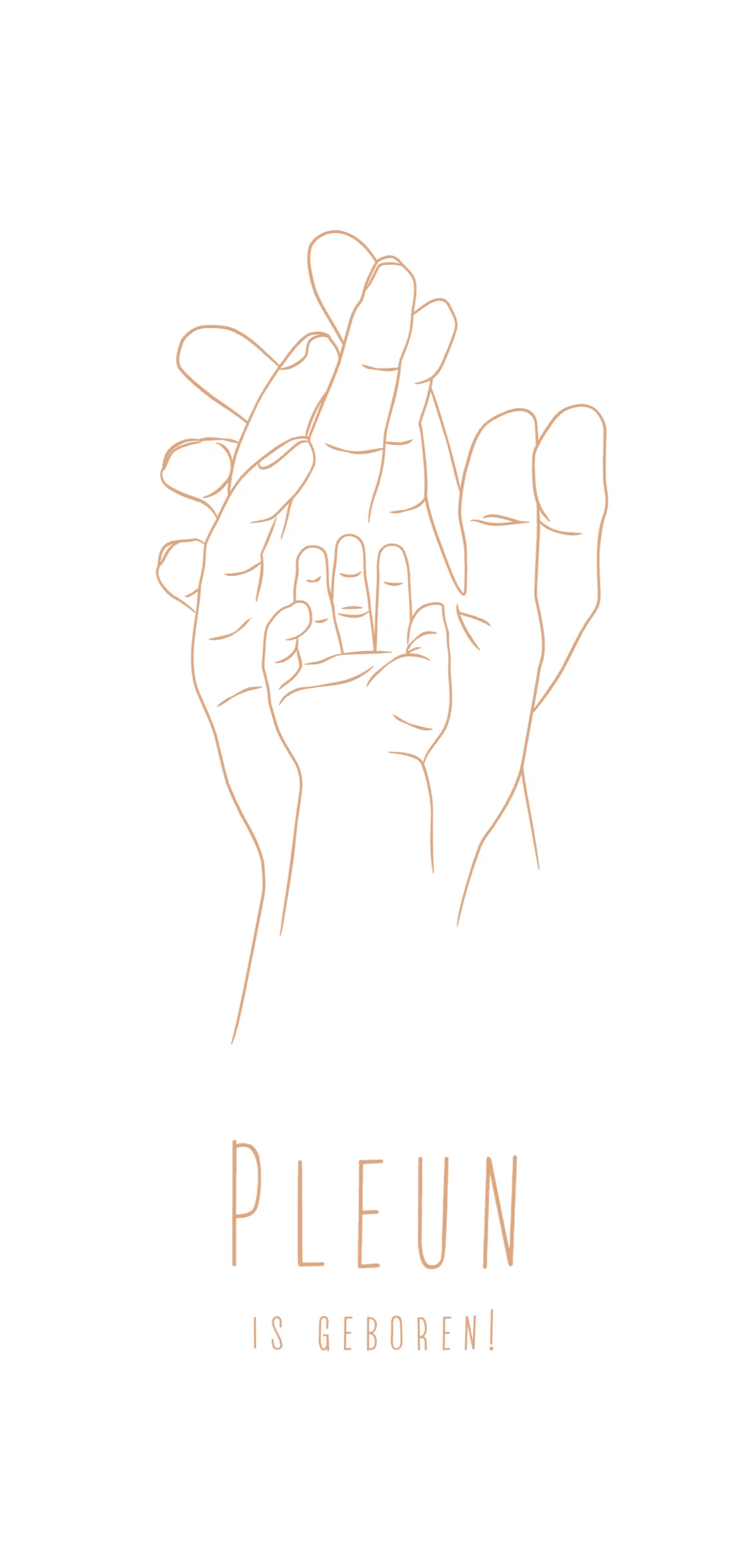 Lijntekening eerste kindje